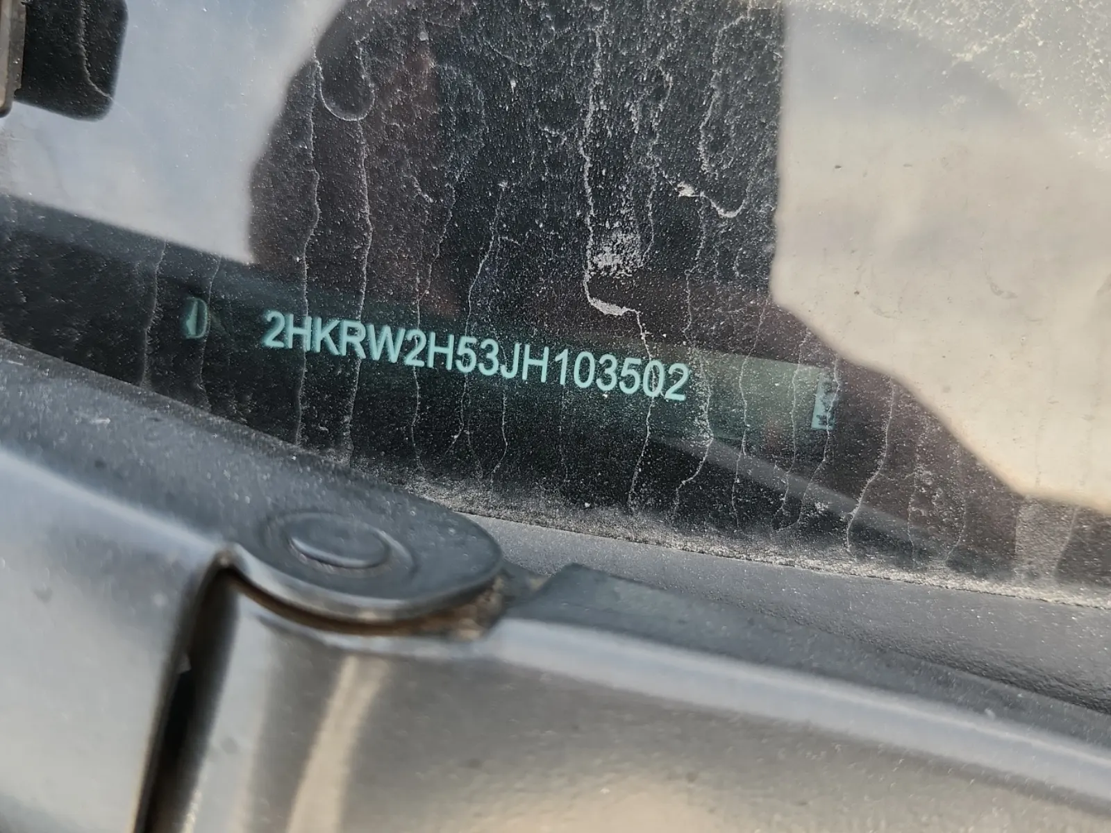 Dash VIN Plate Photo