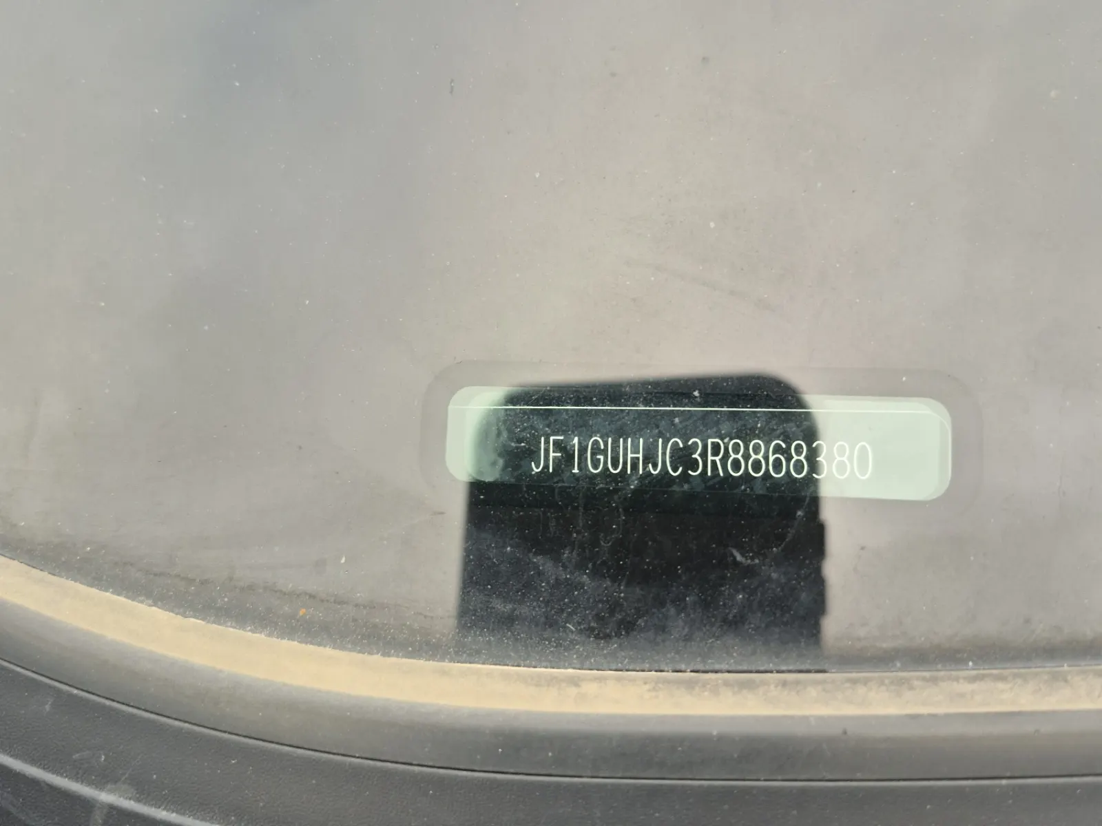 Dash VIN Plate Photo