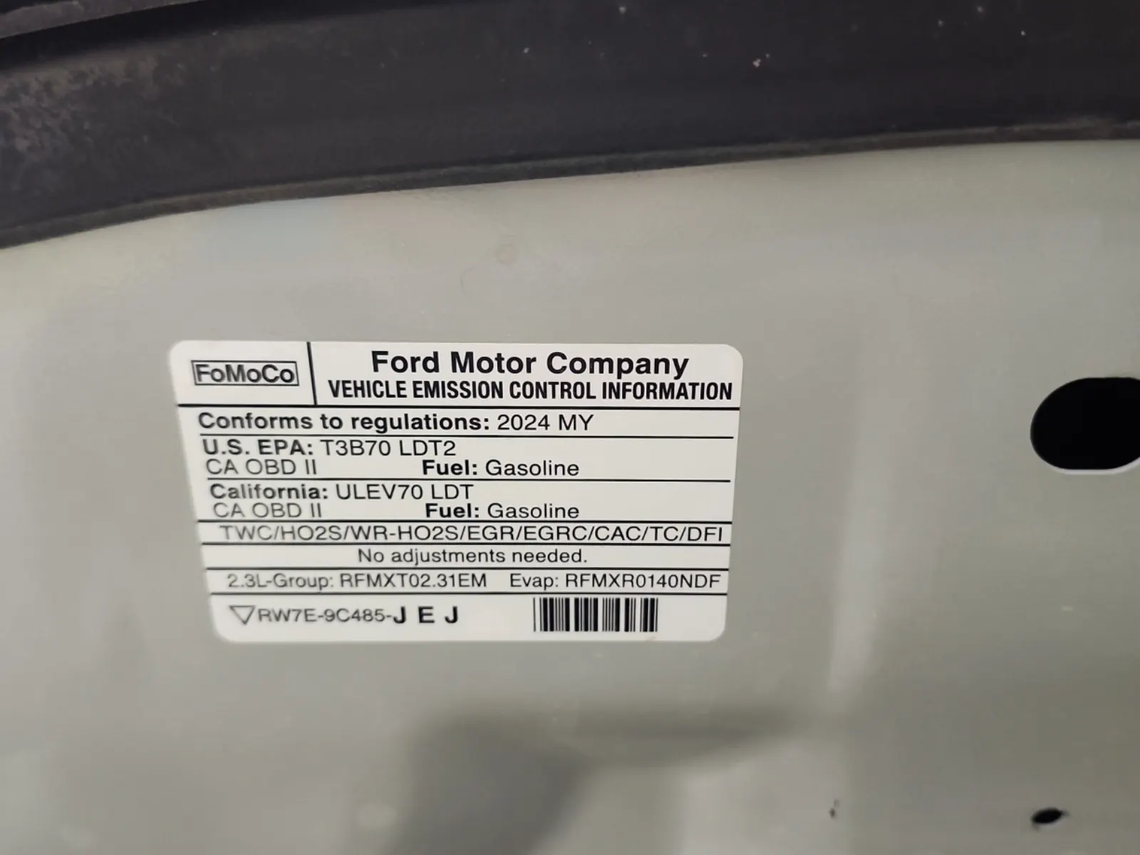 Emission Sticker Photo