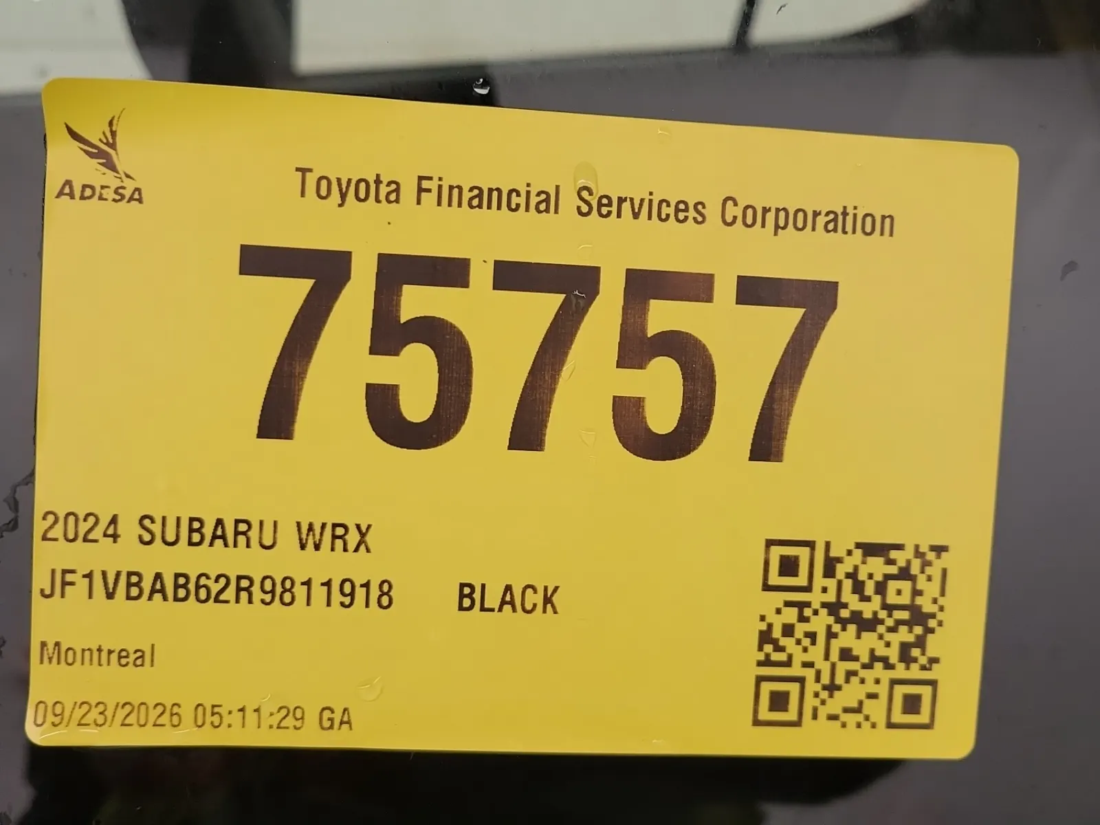Inventory Label Photo