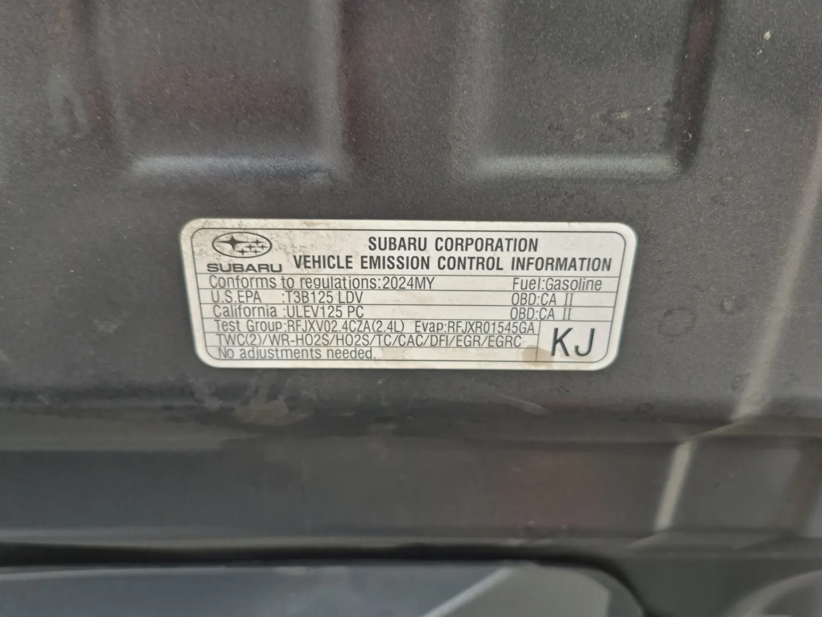 Emission Sticker Photo