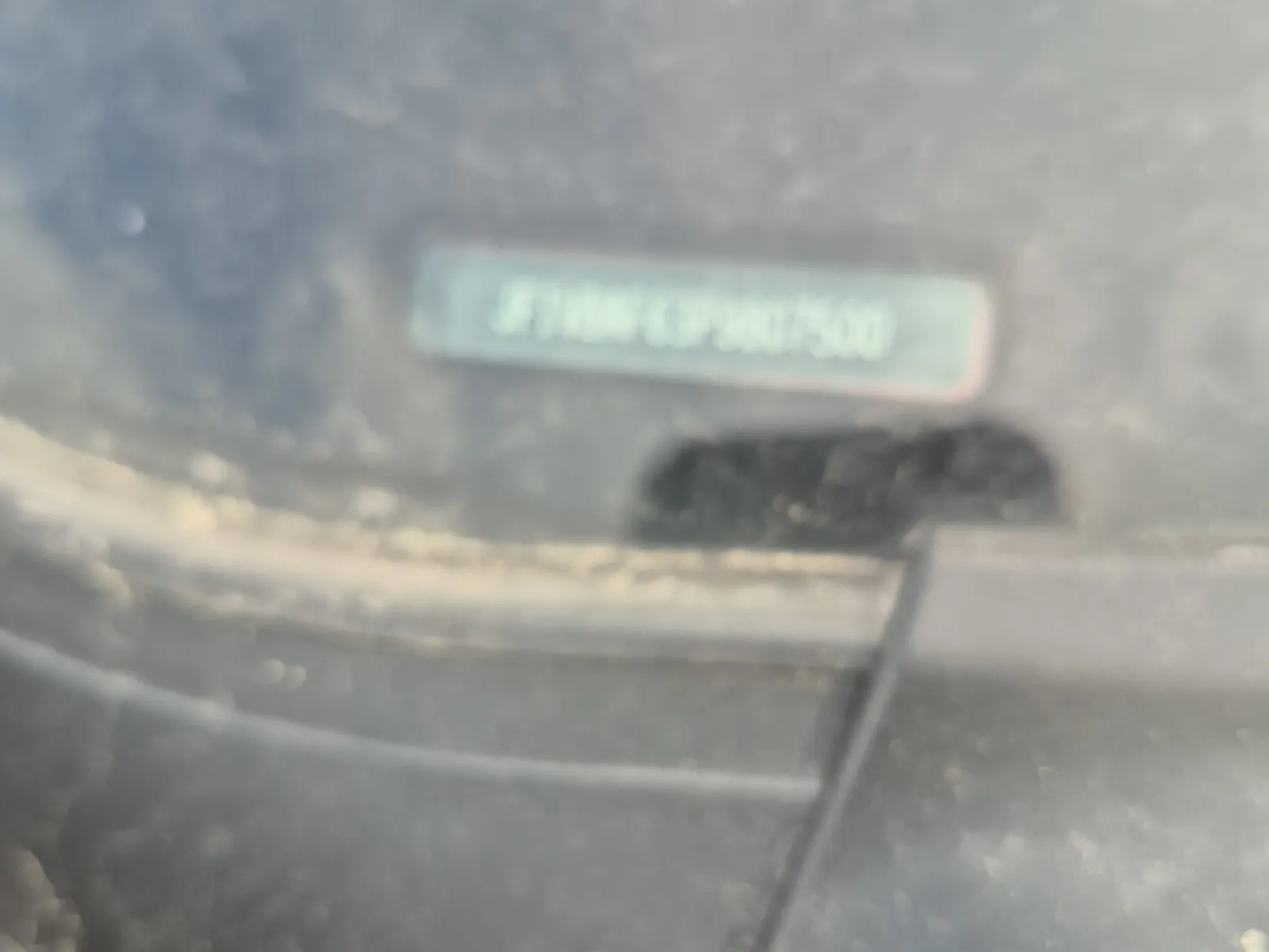 Dash VIN Plate Photo