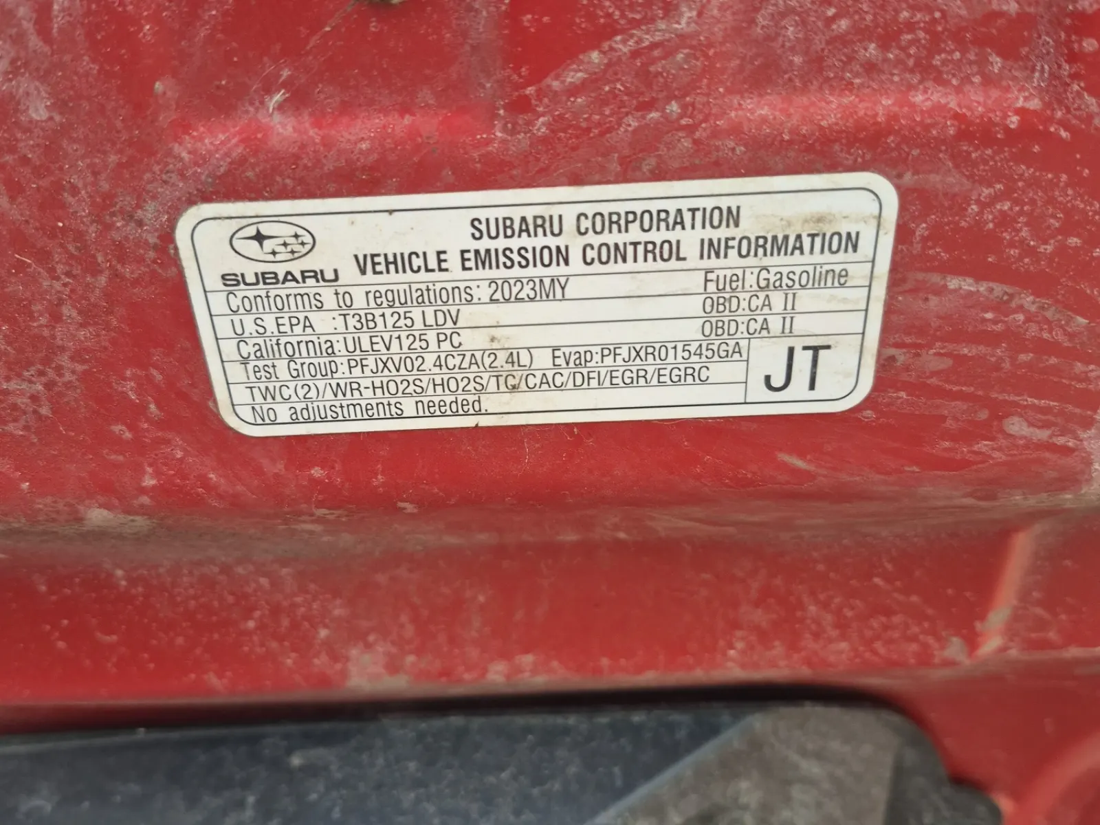 Emission Sticker Photo