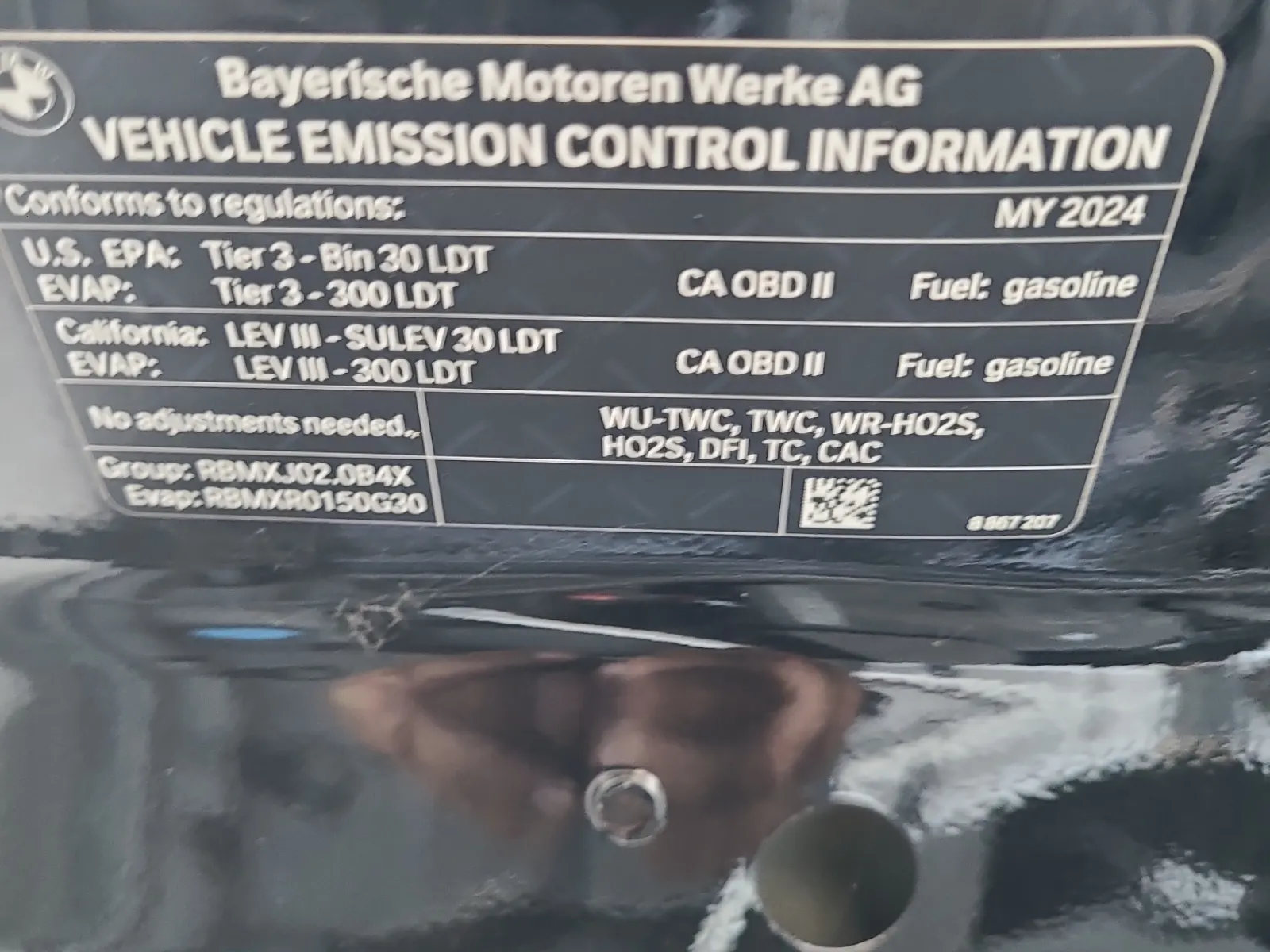 Emission Sticker Photo