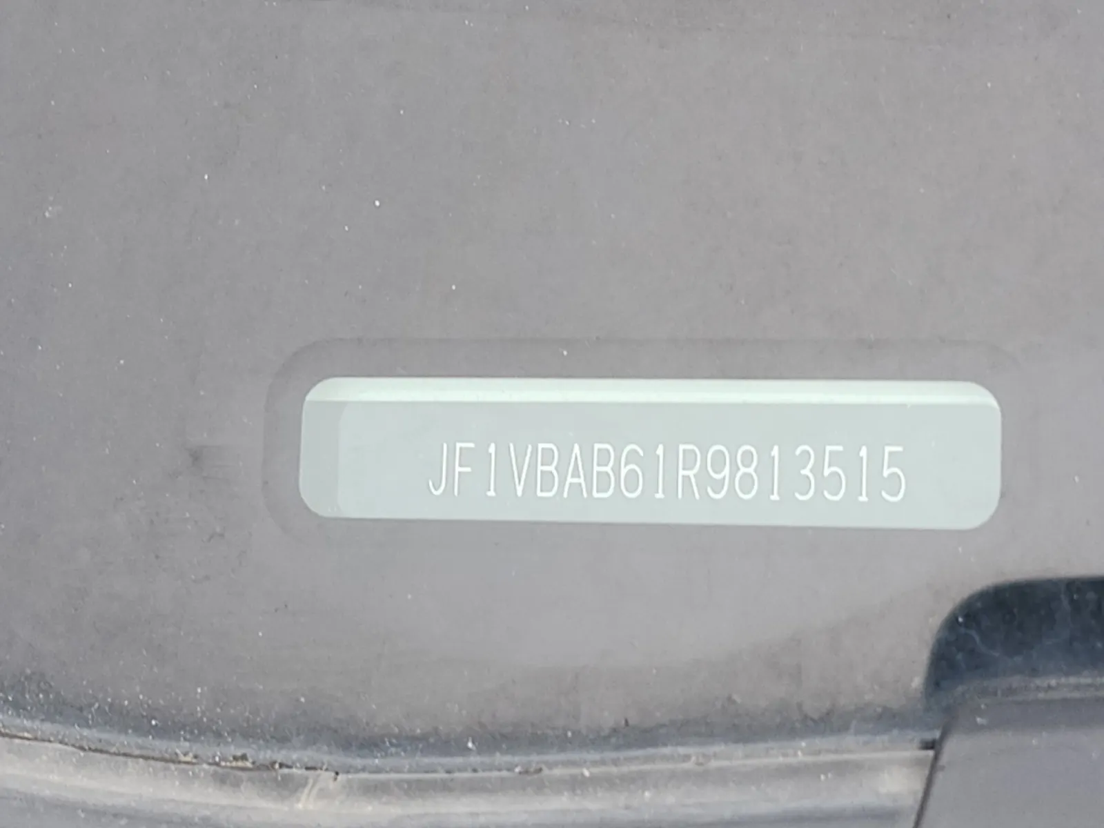 Dash VIN Plate Photo