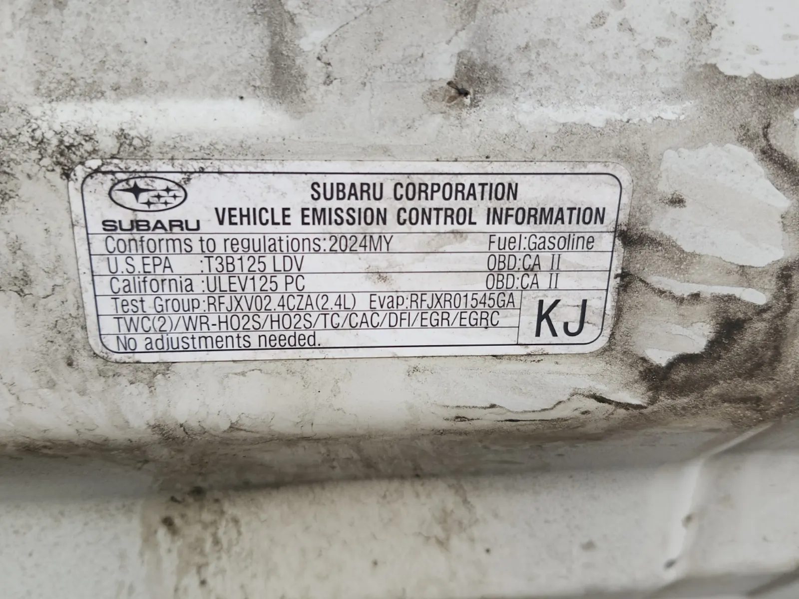 Emission Sticker Photo