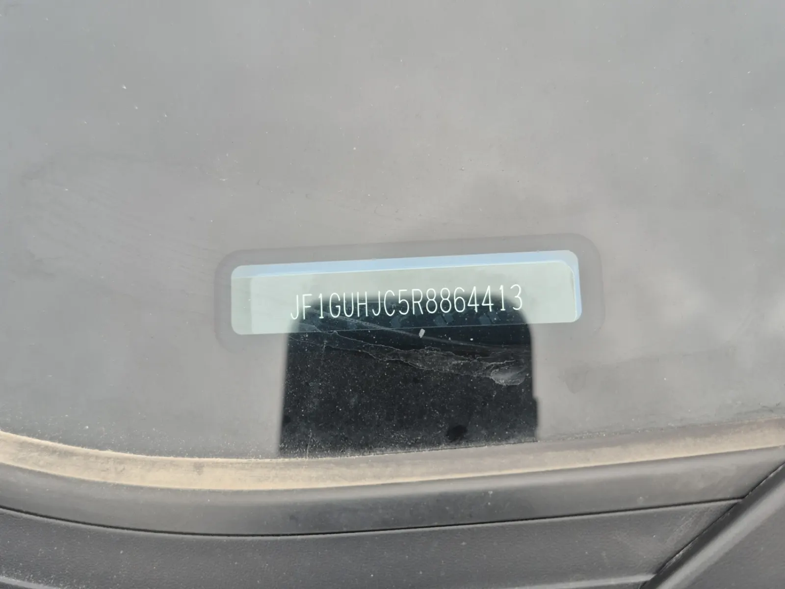 Dash VIN Plate Photo