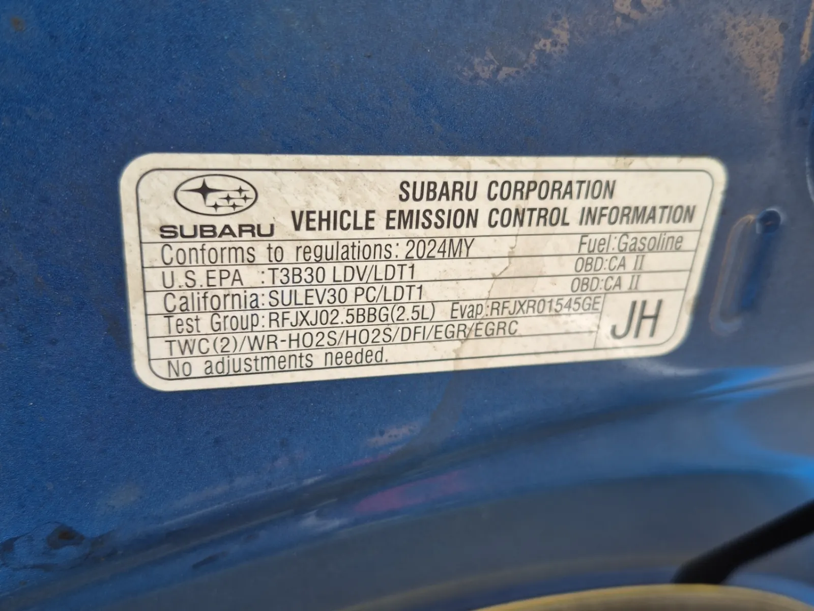 Emission Sticker Photo
