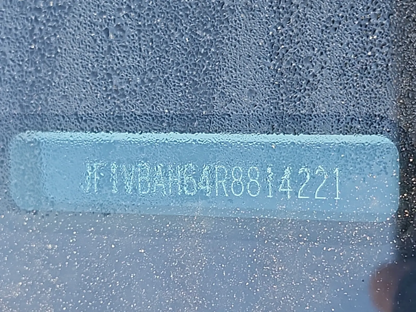 Dash VIN Plate Photo