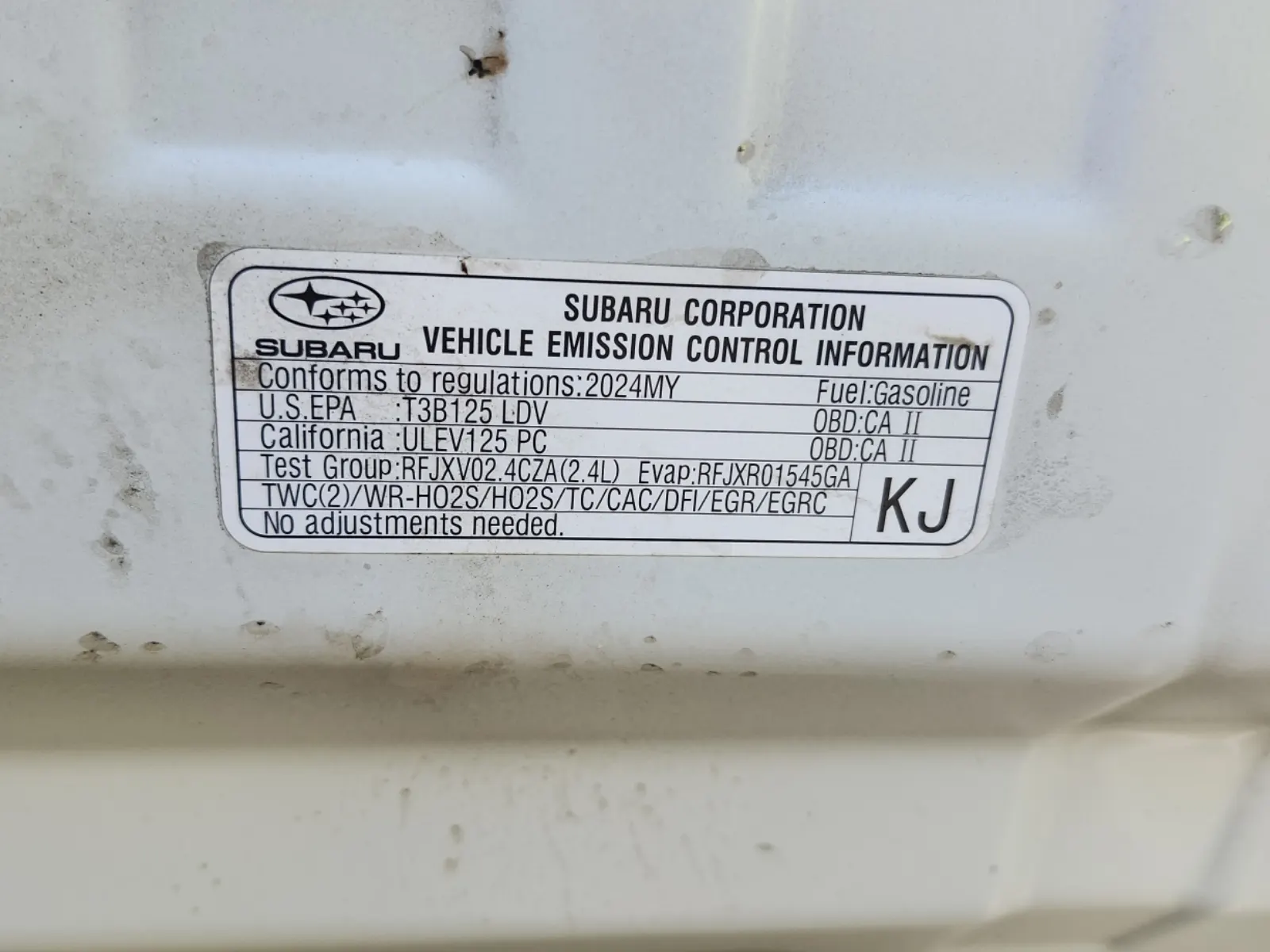 Emission Sticker Photo
