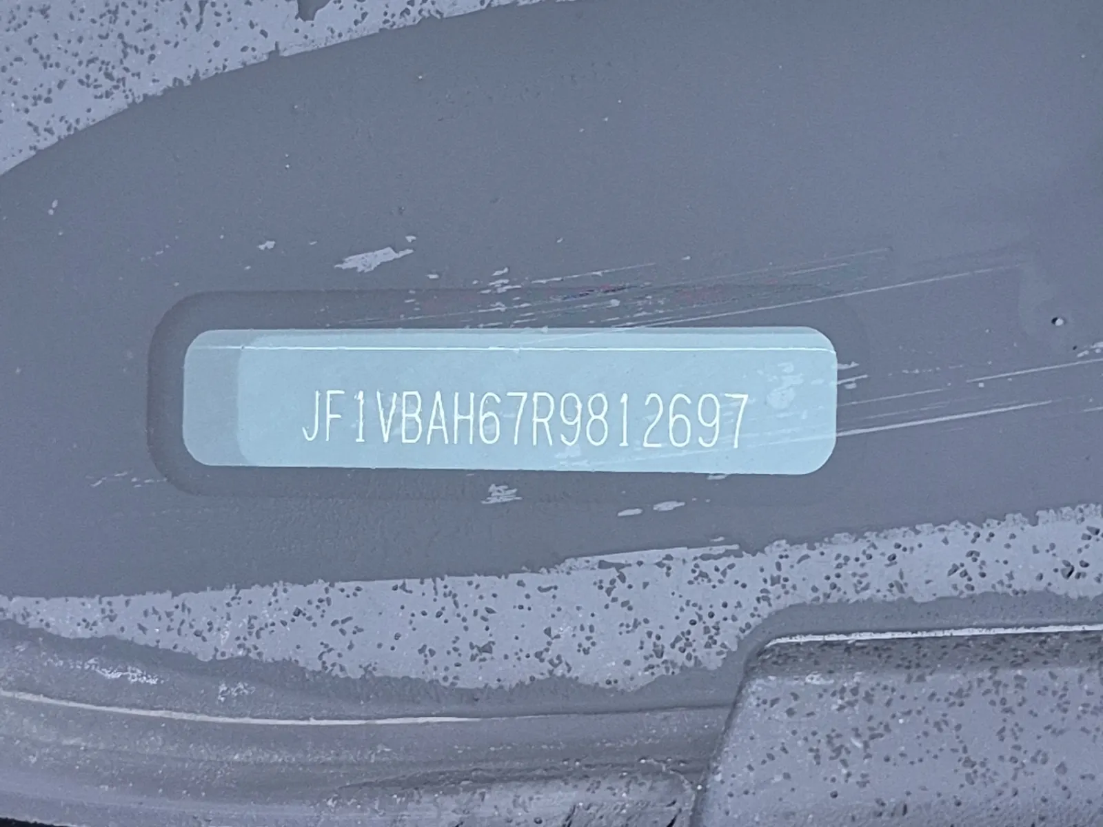 Dash VIN Plate Photo
