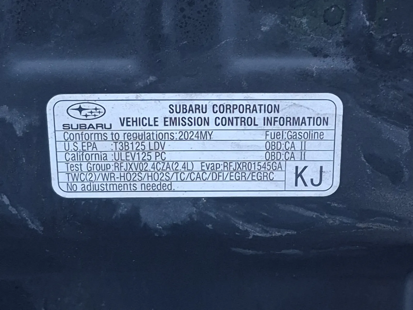 Emission Sticker Photo