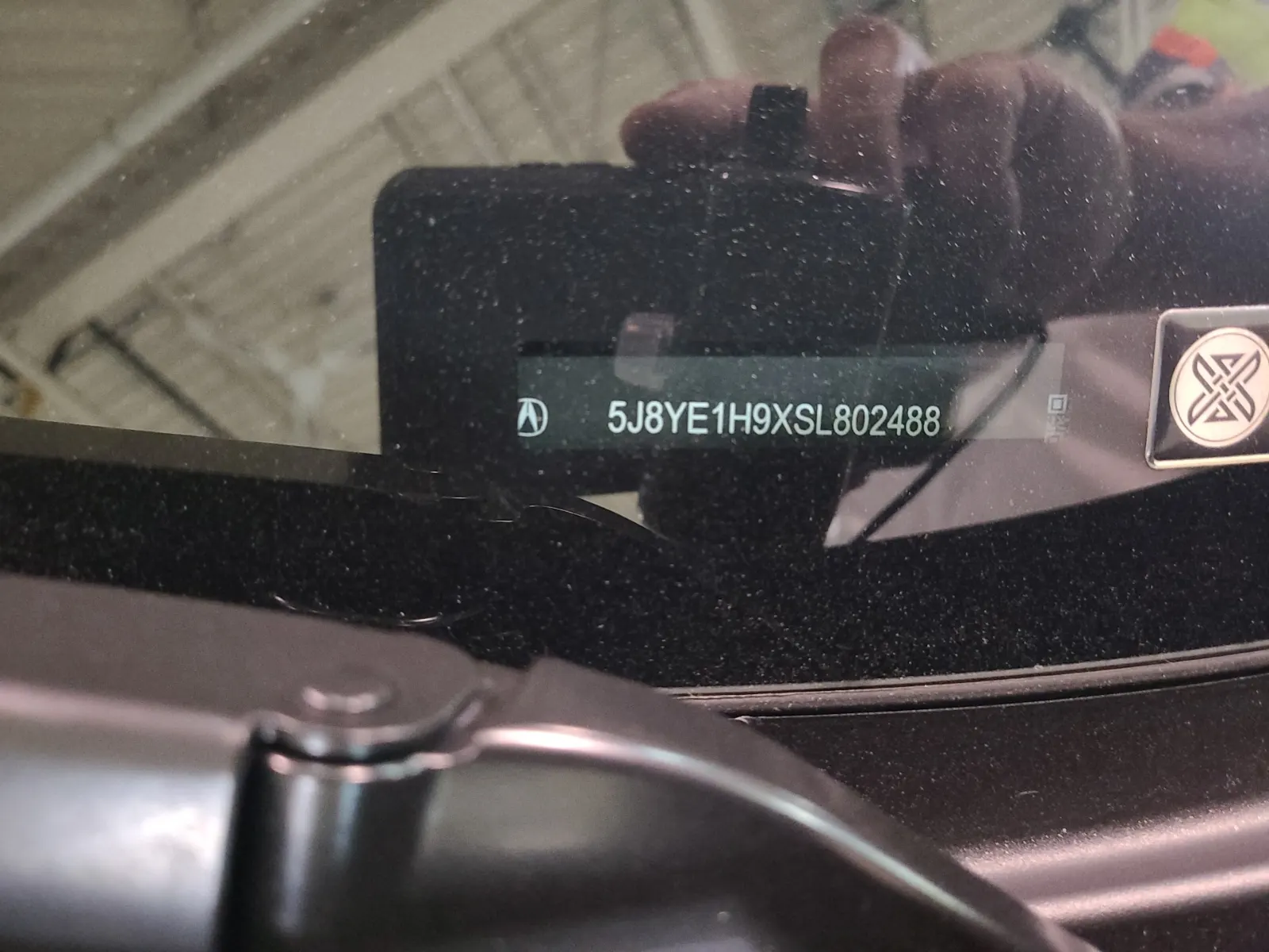 Dash VIN Plate Photo