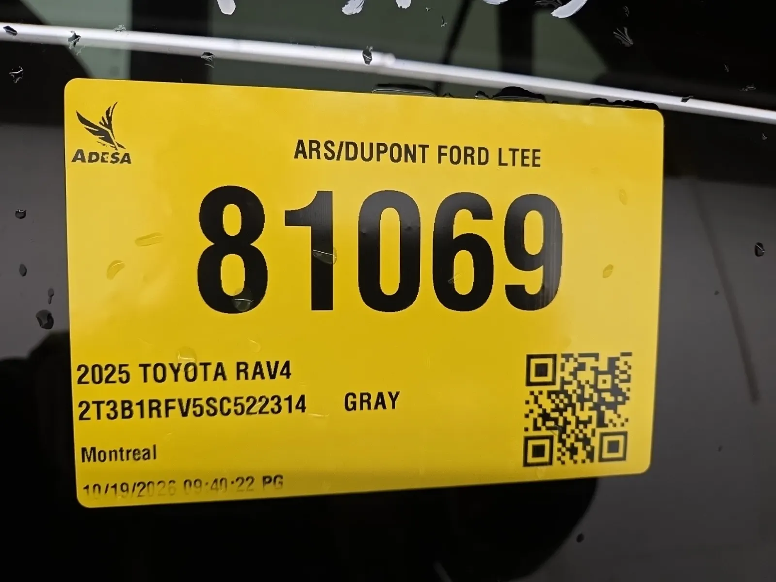Inventory Label Photo