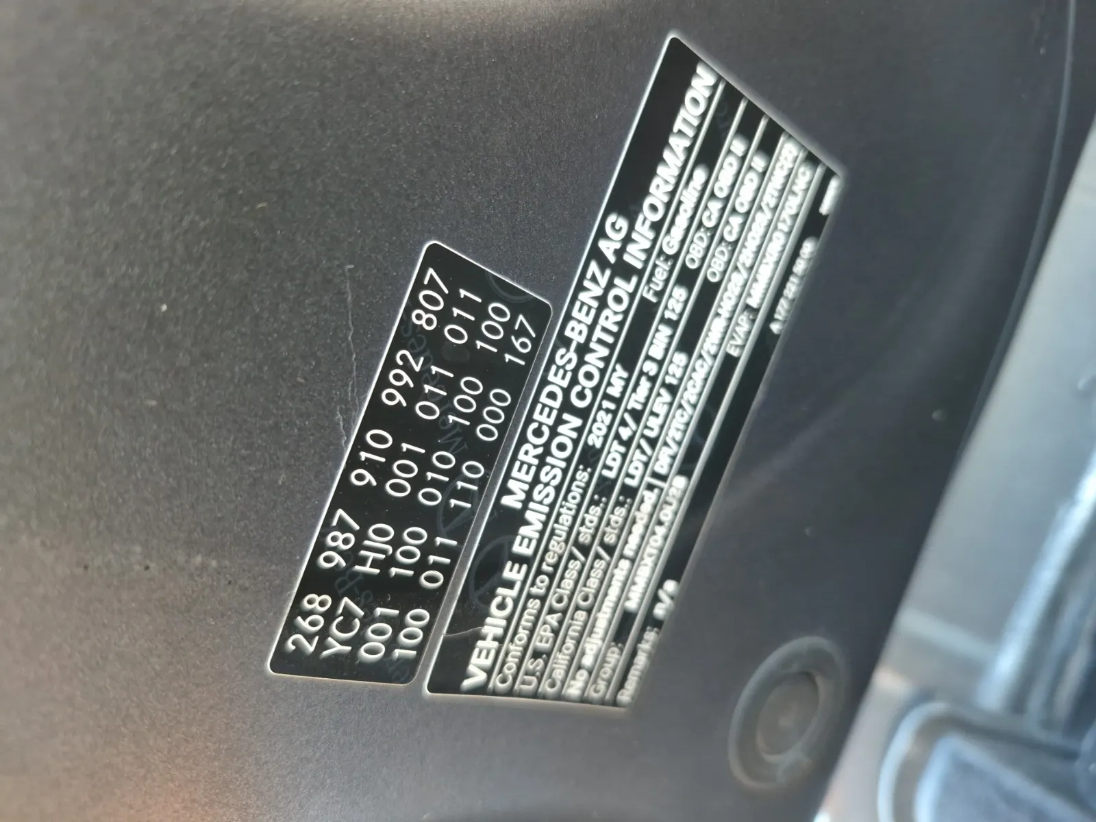 Emission Sticker Photo