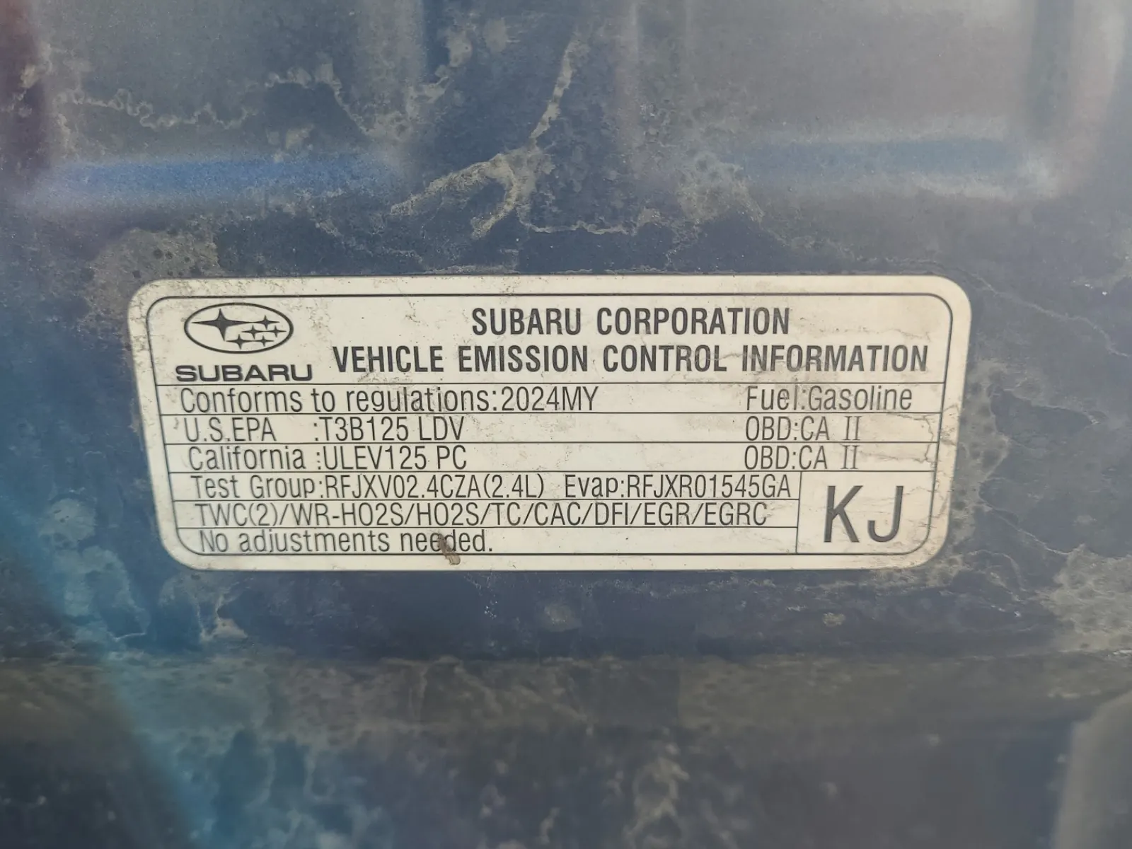 Emission Sticker Photo