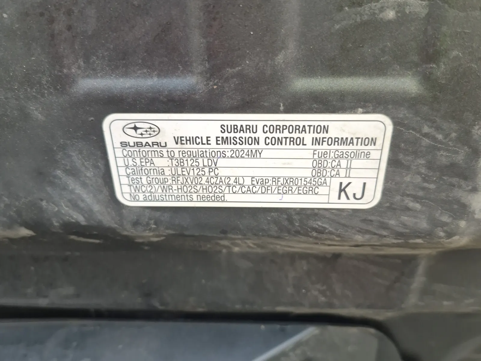 Emission Sticker Photo