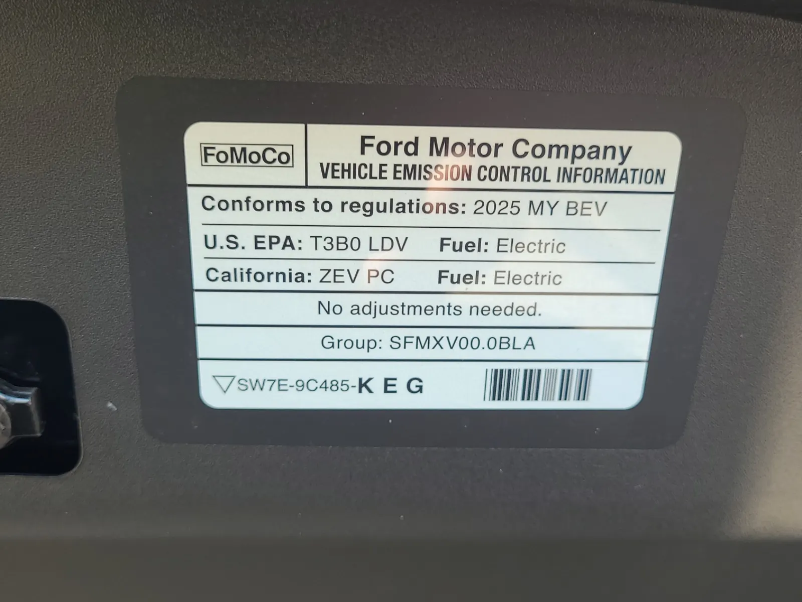 Emission Sticker Photo