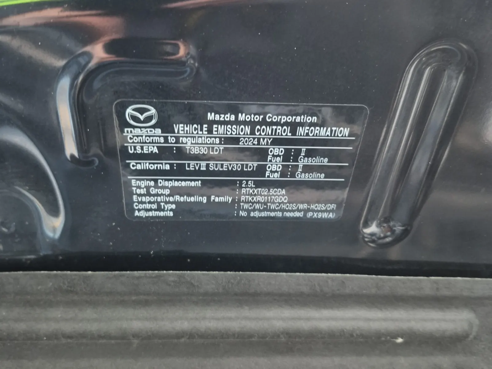 Emission Sticker Photo