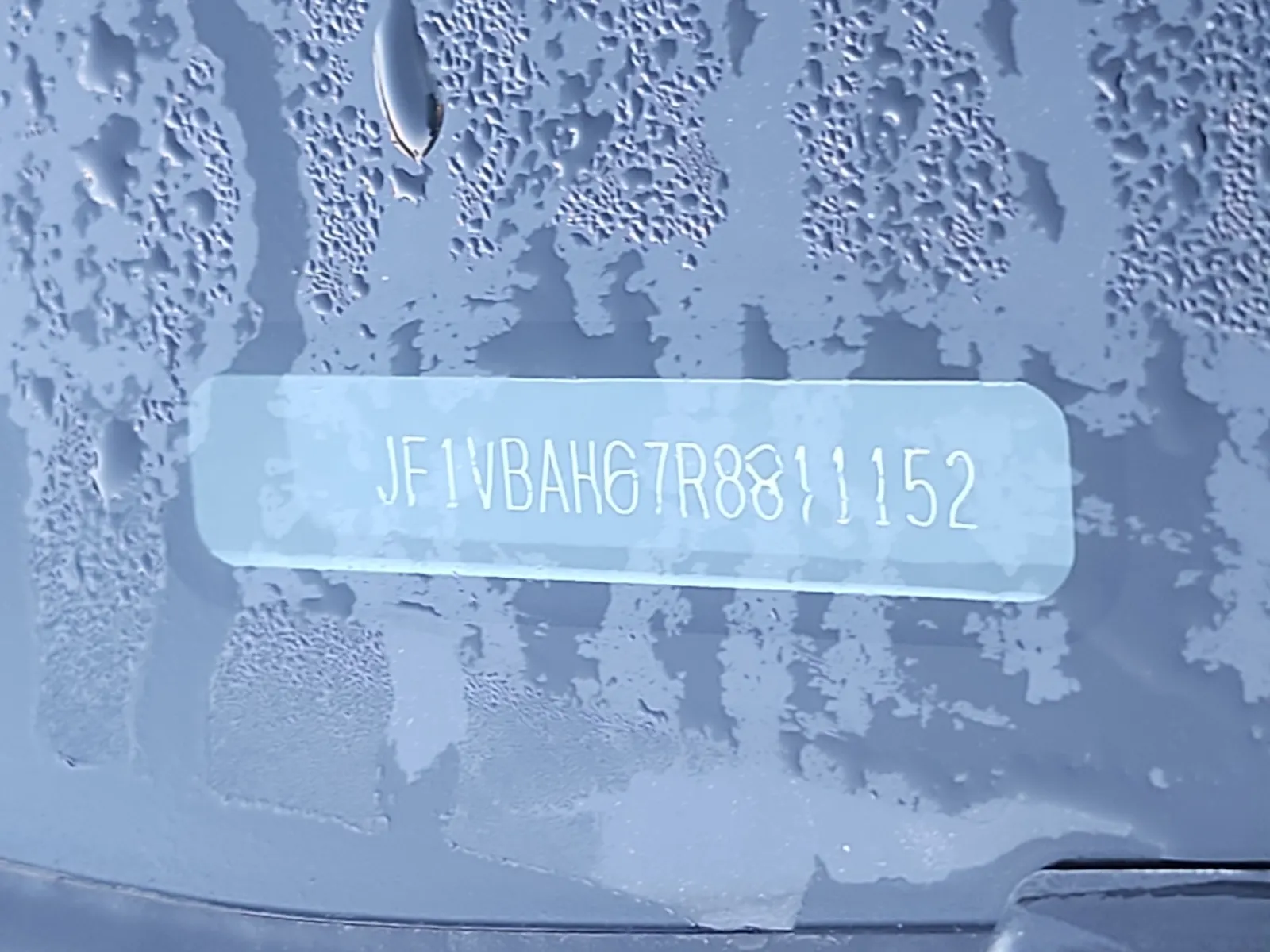 Dash VIN Plate Photo
