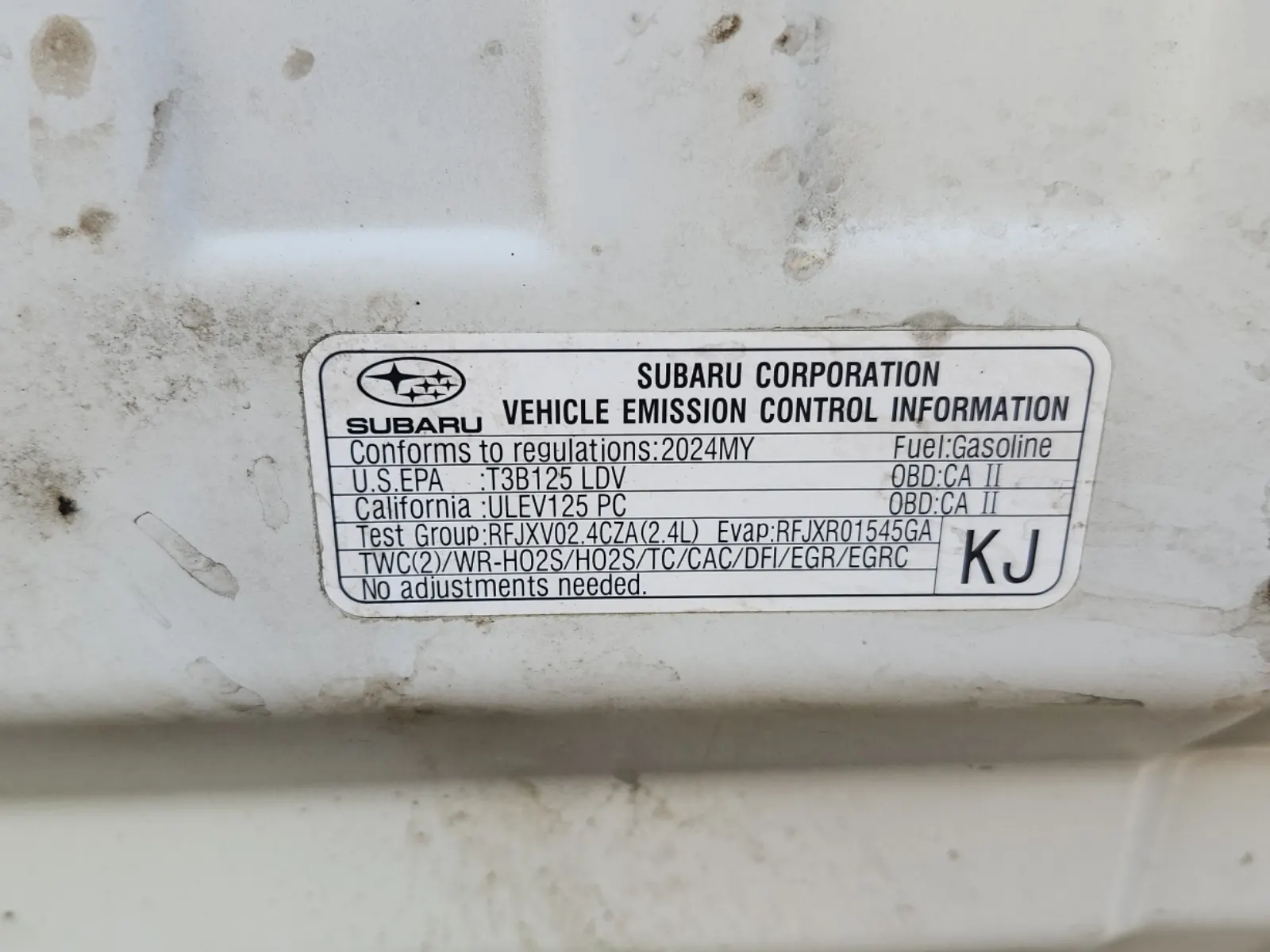 Emission Sticker Photo