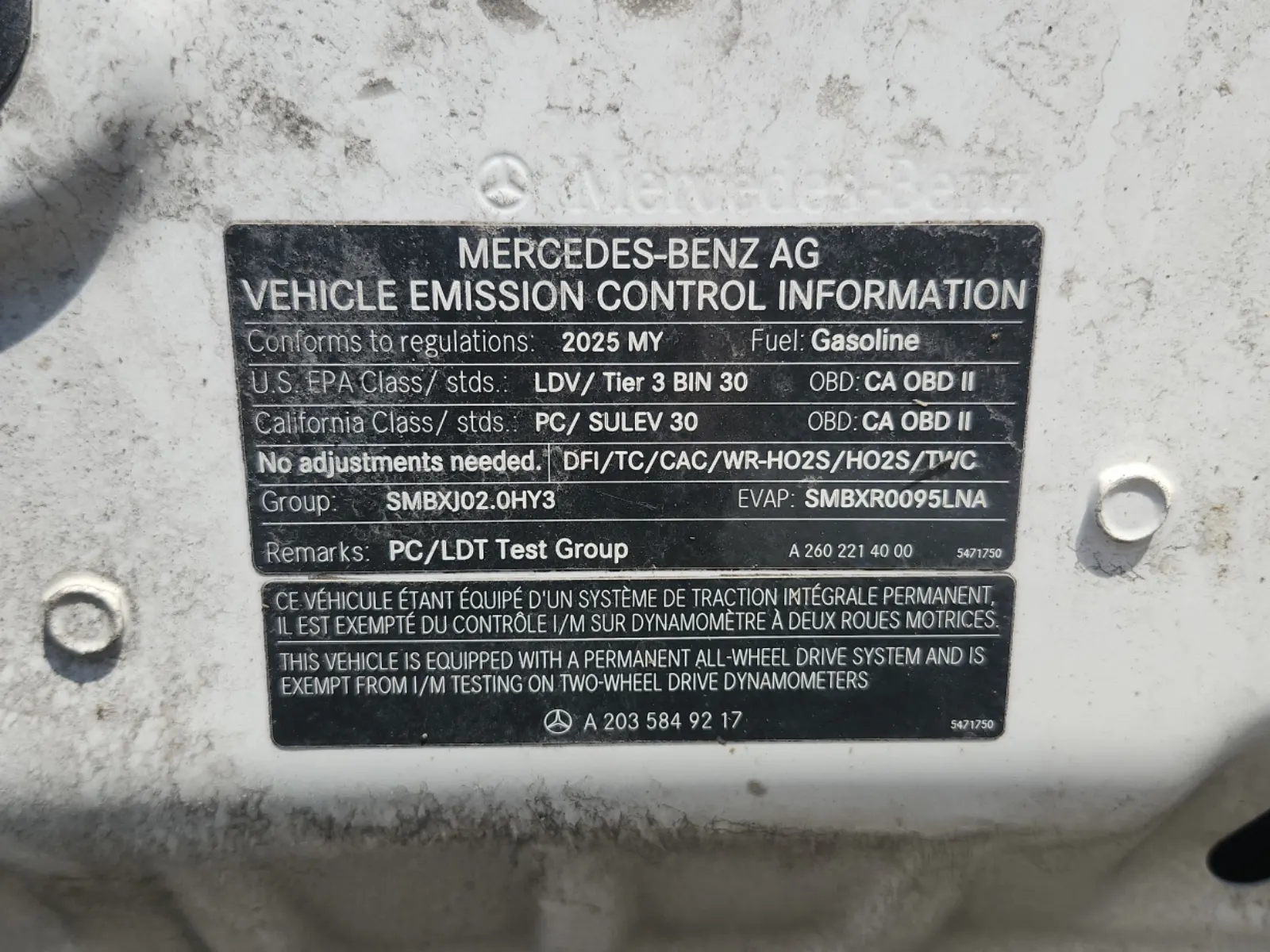 Emission Sticker Photo