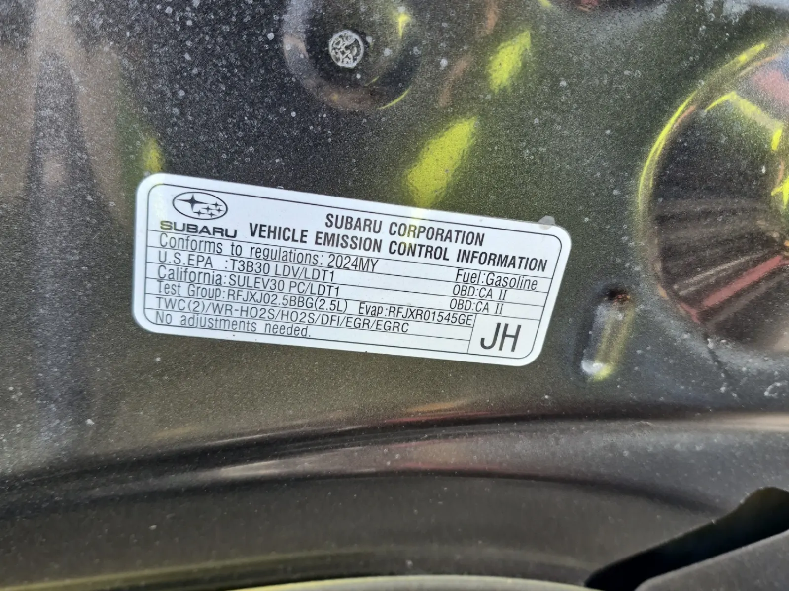 Emission Sticker Photo