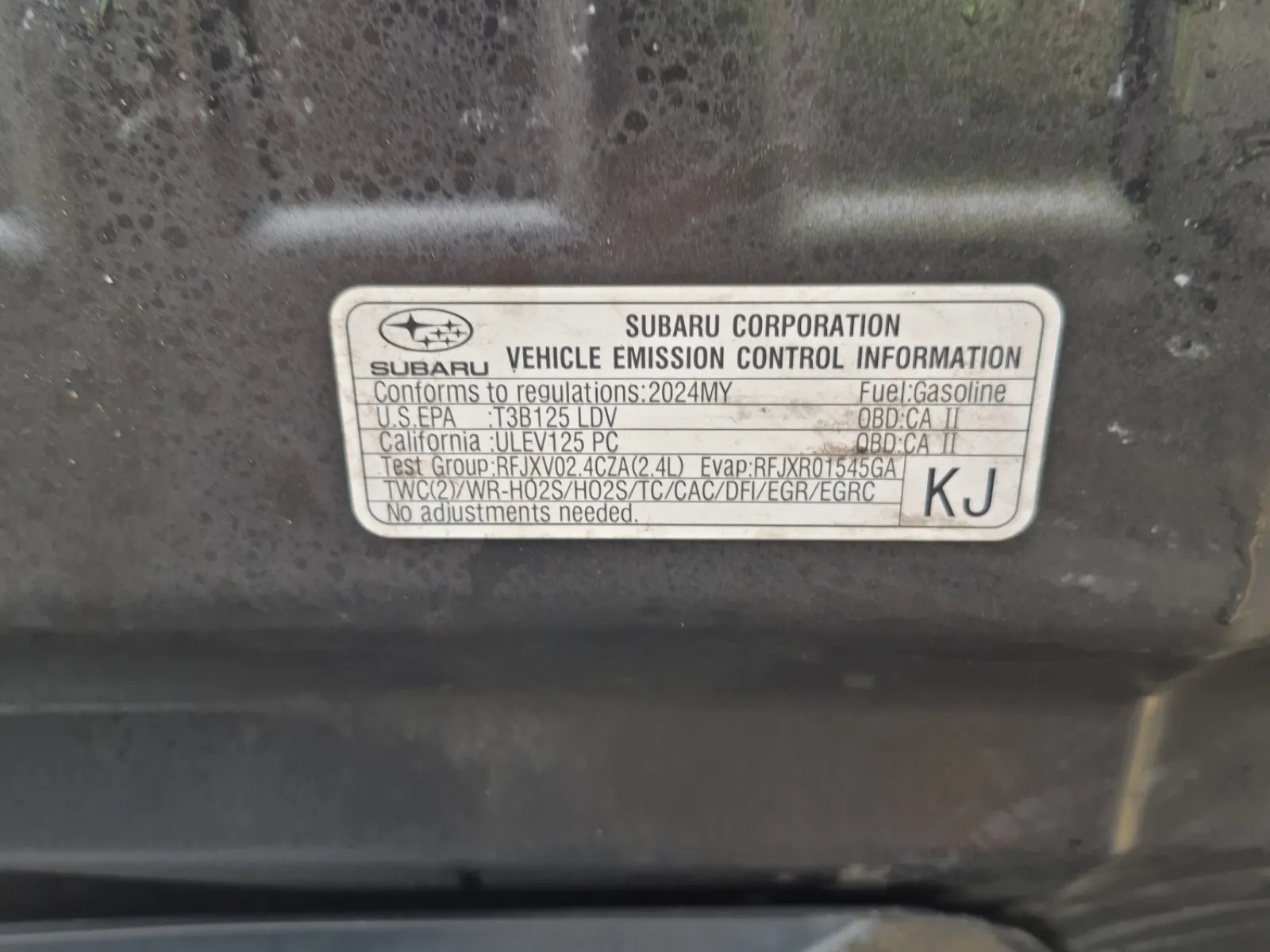 Emission Sticker Photo