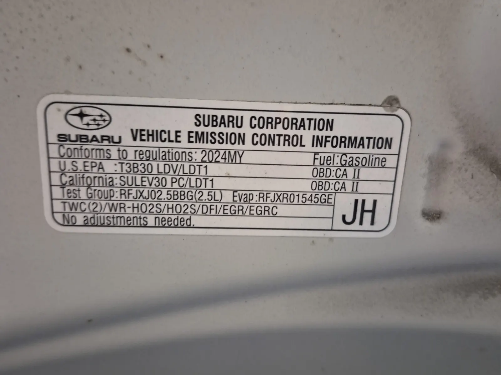 Emission Sticker Photo