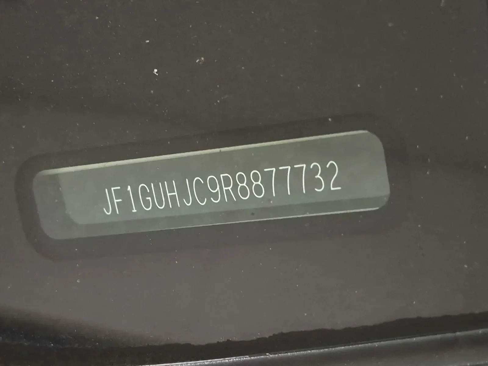 Dash VIN Plate Photo
