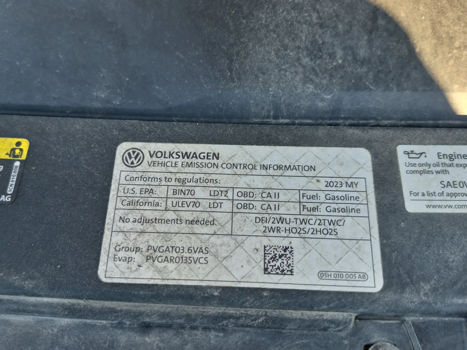 Emission Sticker Photo