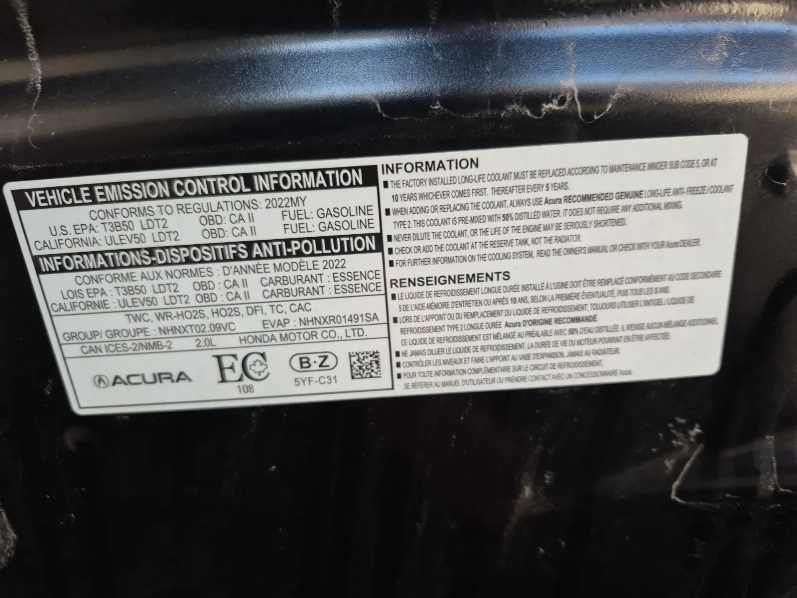 Emission Sticker Photo