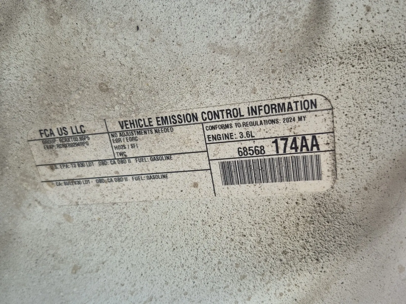 Emission Sticker Photo