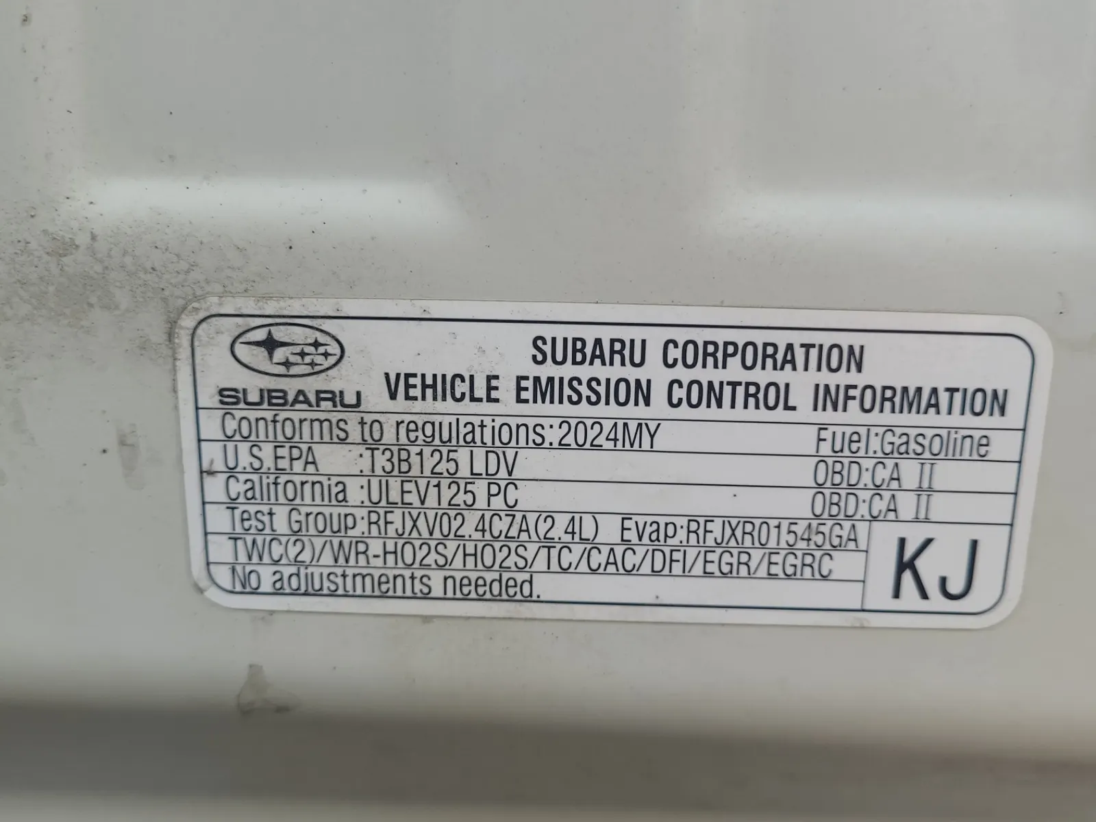 Emission Sticker Photo