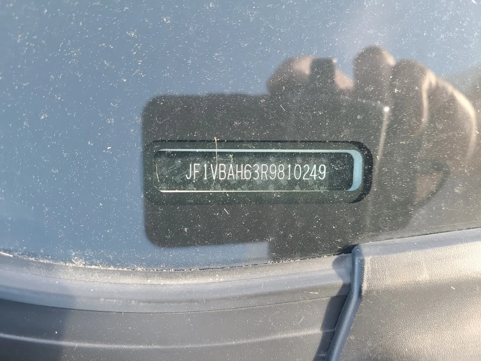 Dash VIN Plate Photo