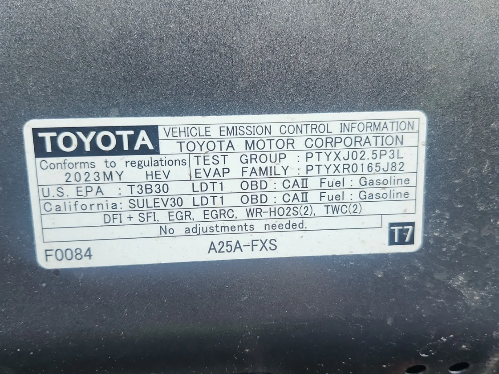 Emission Sticker Photo