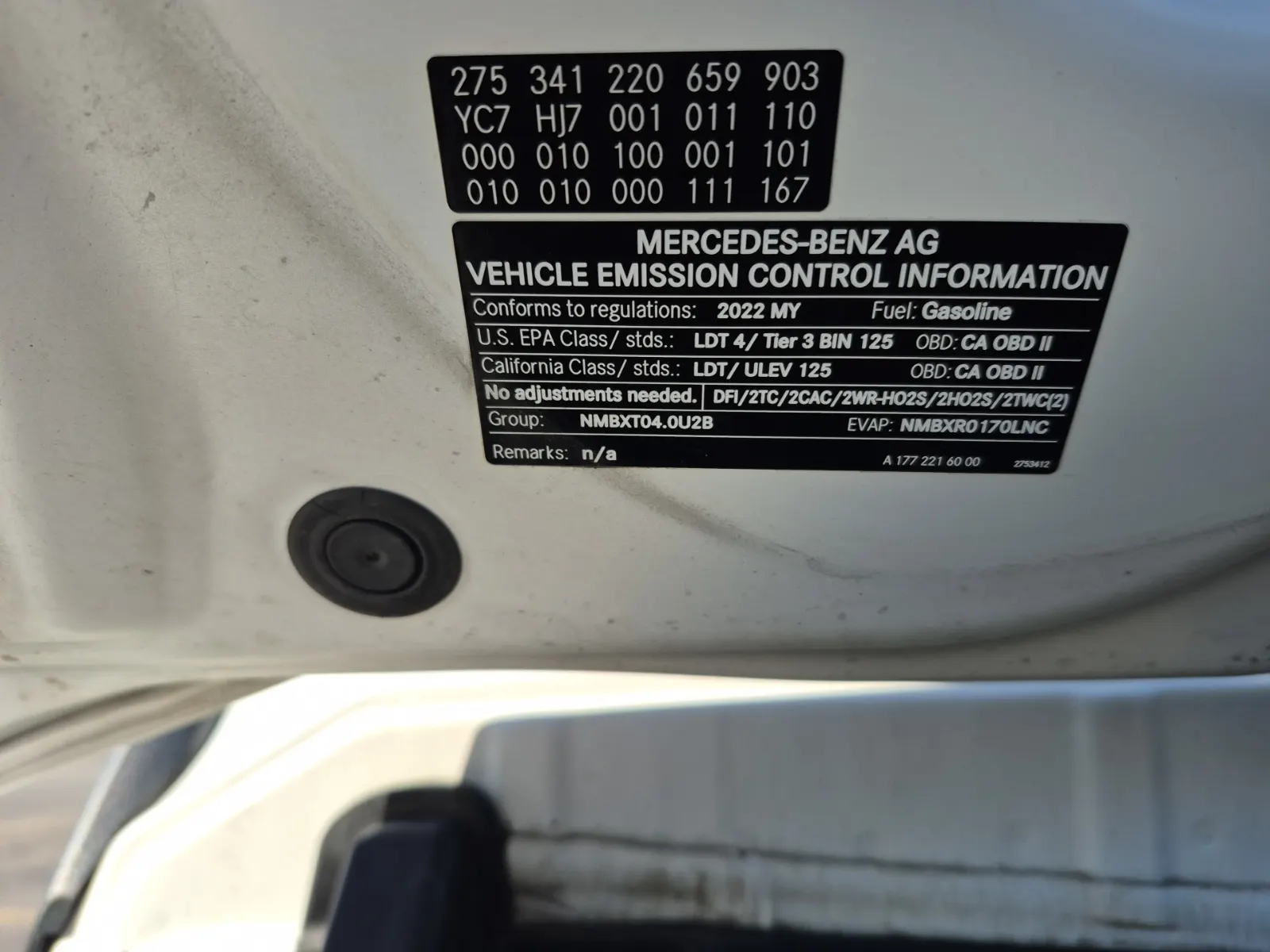Emission Sticker Photo