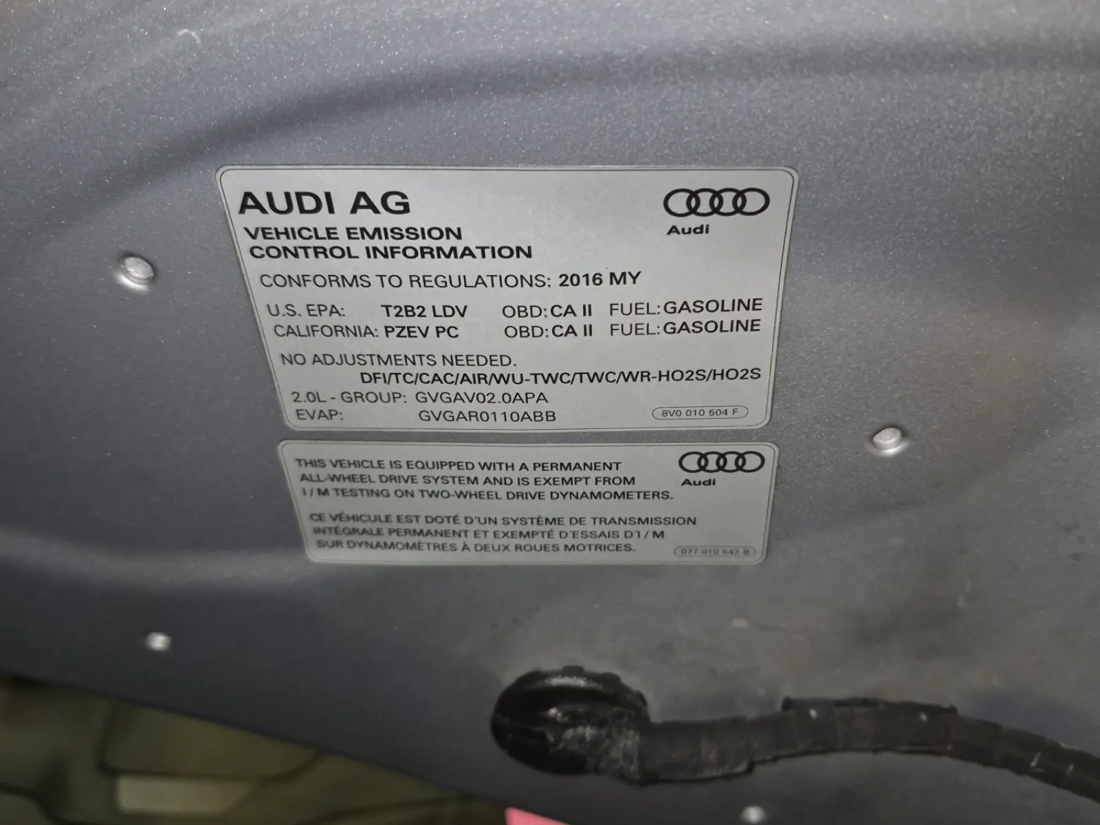 Emission Sticker Photo
