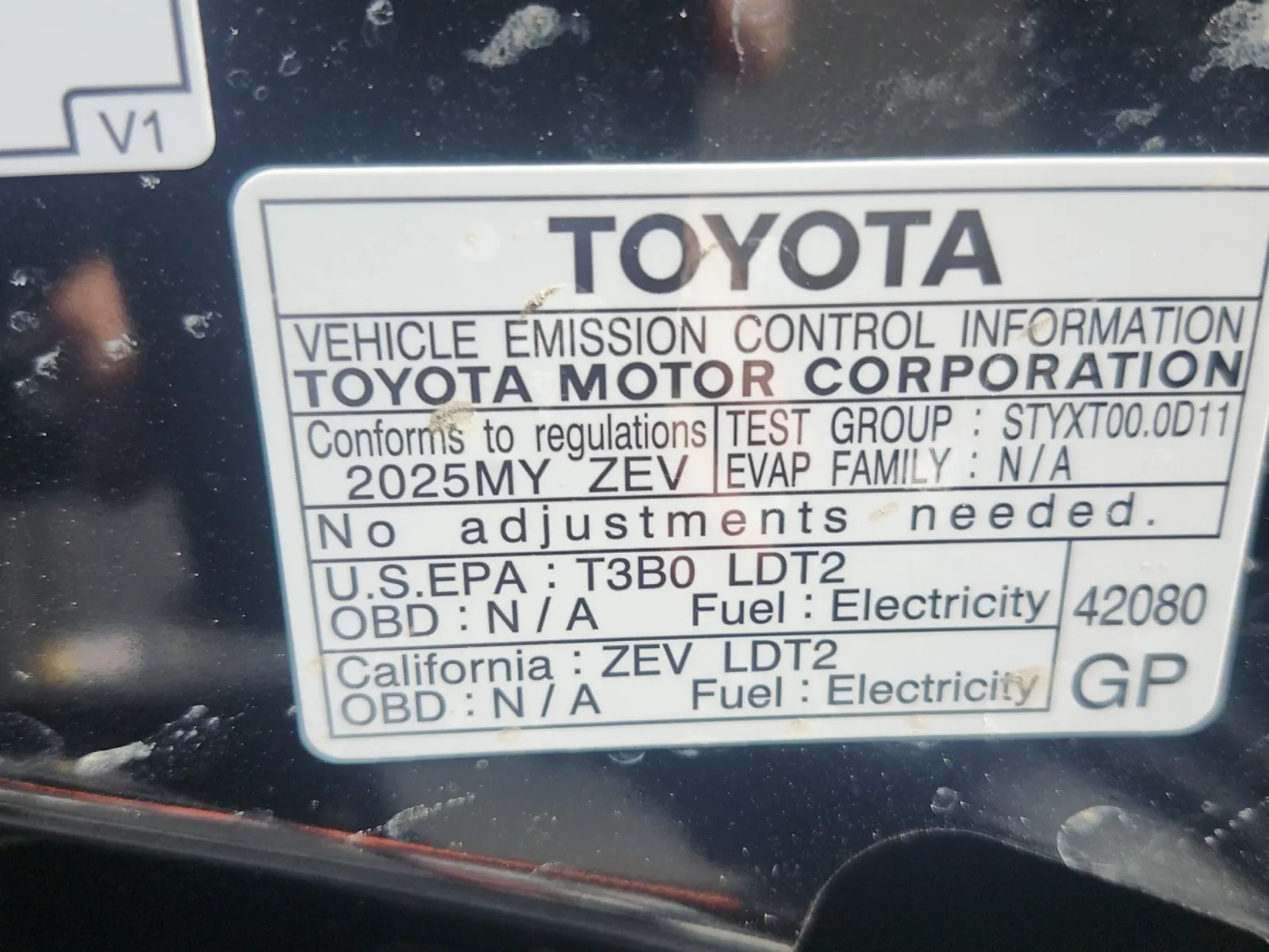 Emission Sticker Photo