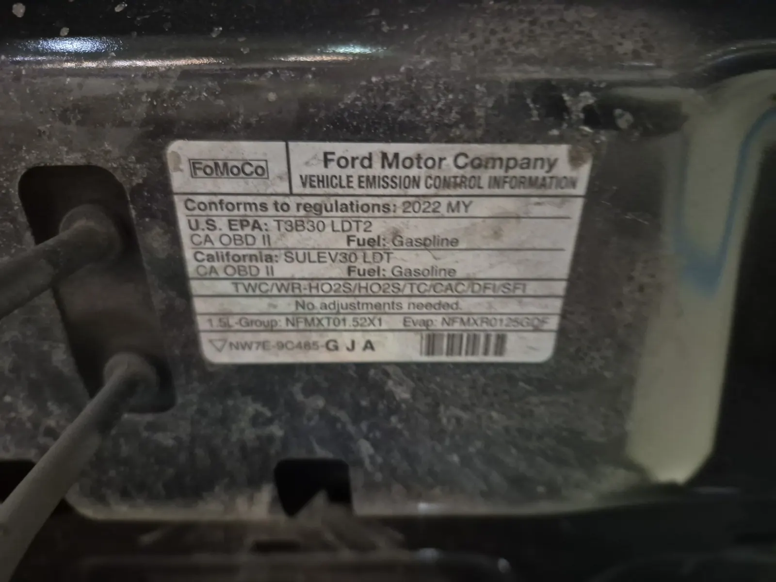 Emission Sticker Photo
