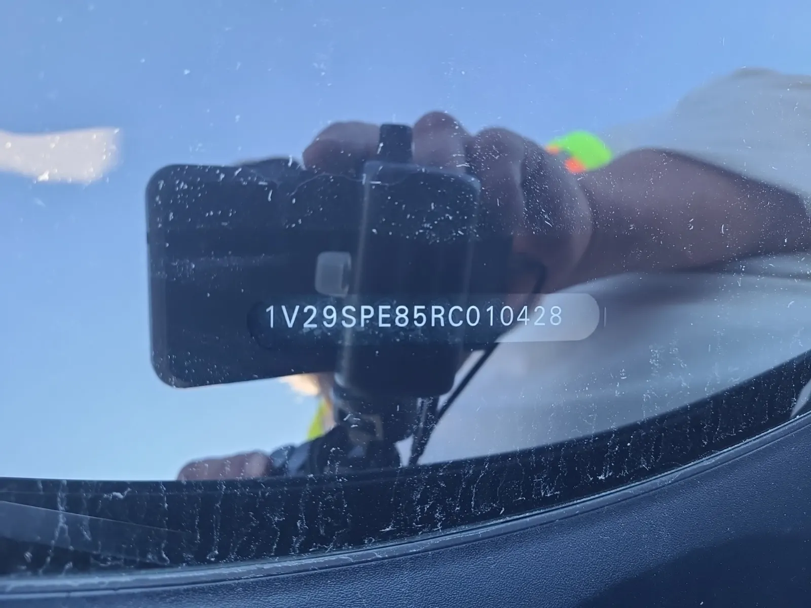 Dash VIN Plate Photo