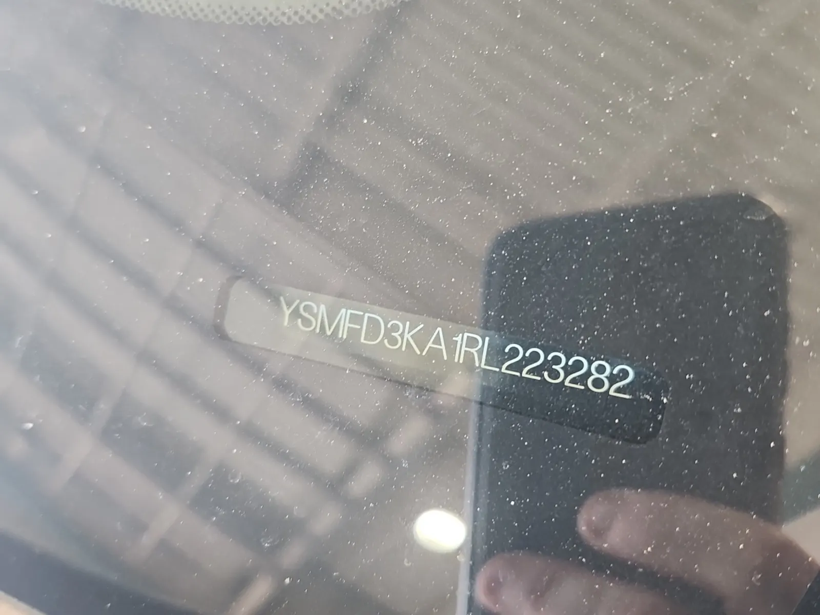 Dash VIN Plate Photo