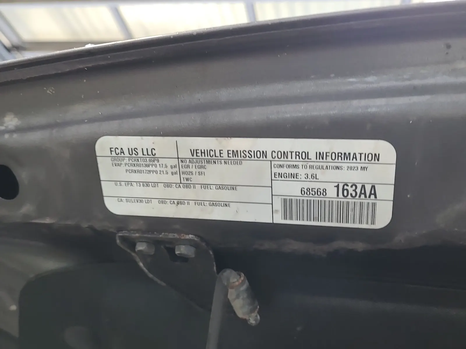 Emission Sticker Photo