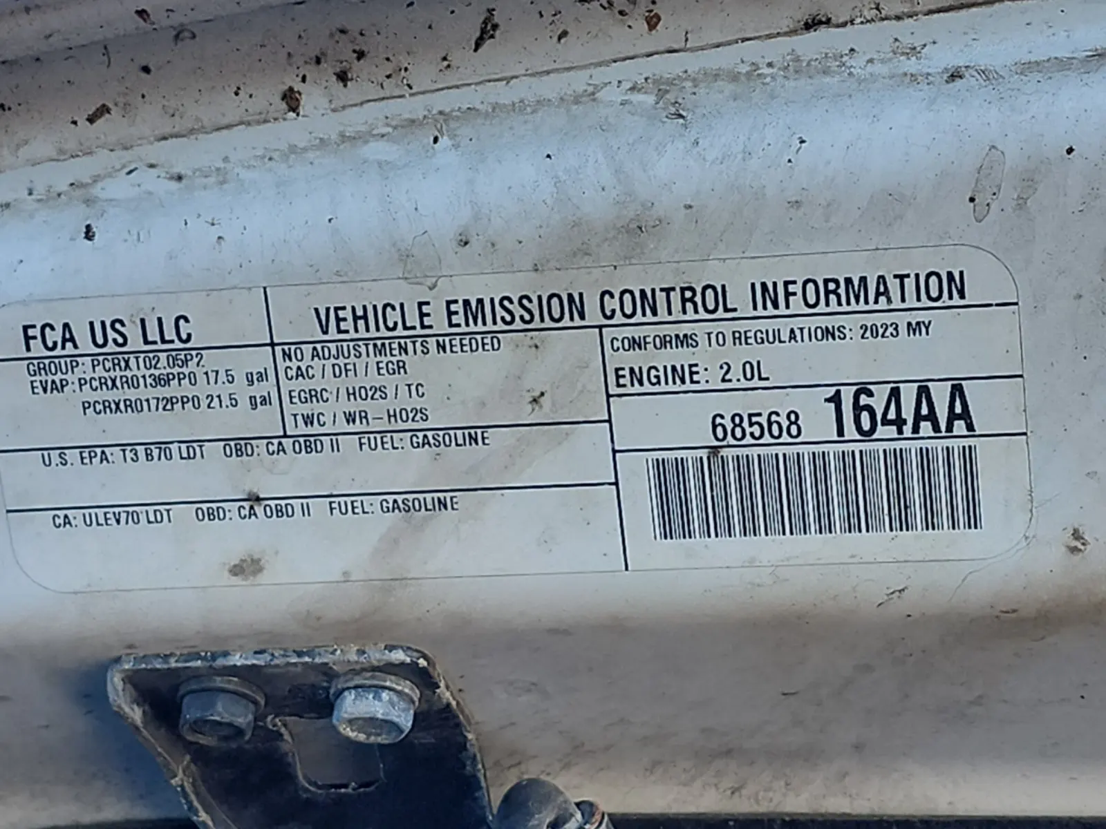 Emission Sticker Photo