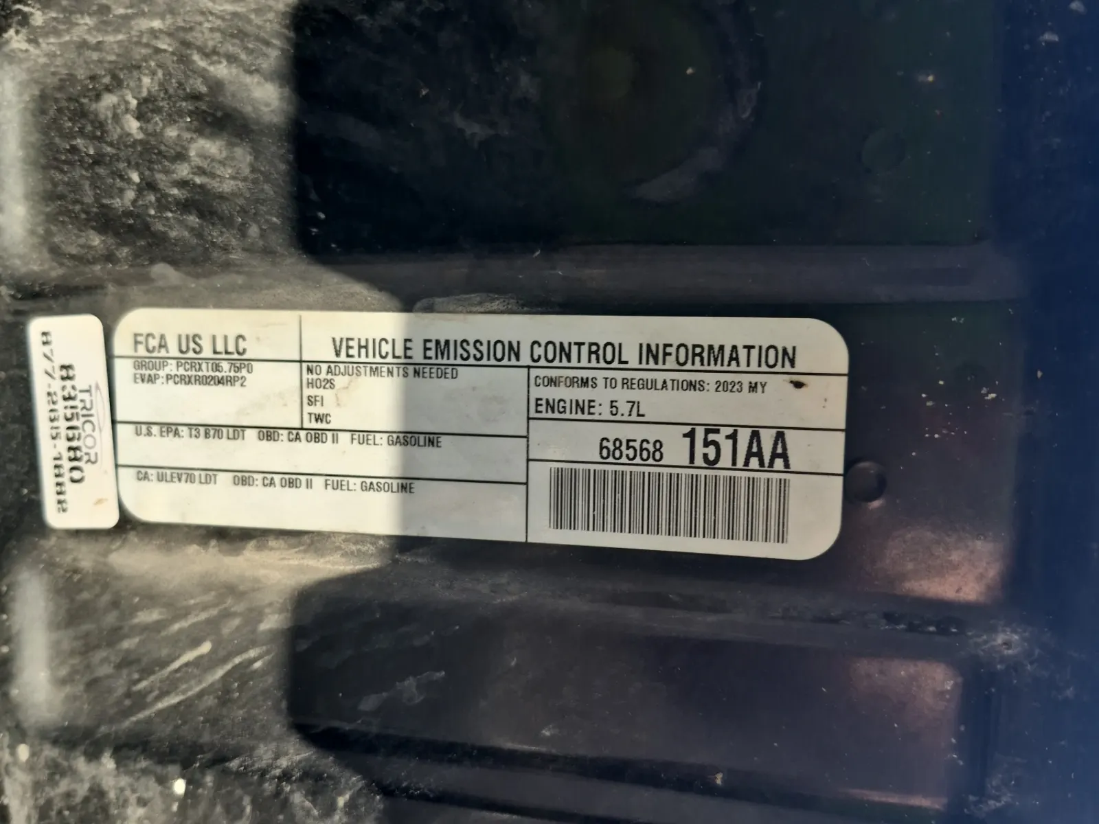 Emission Sticker Photo