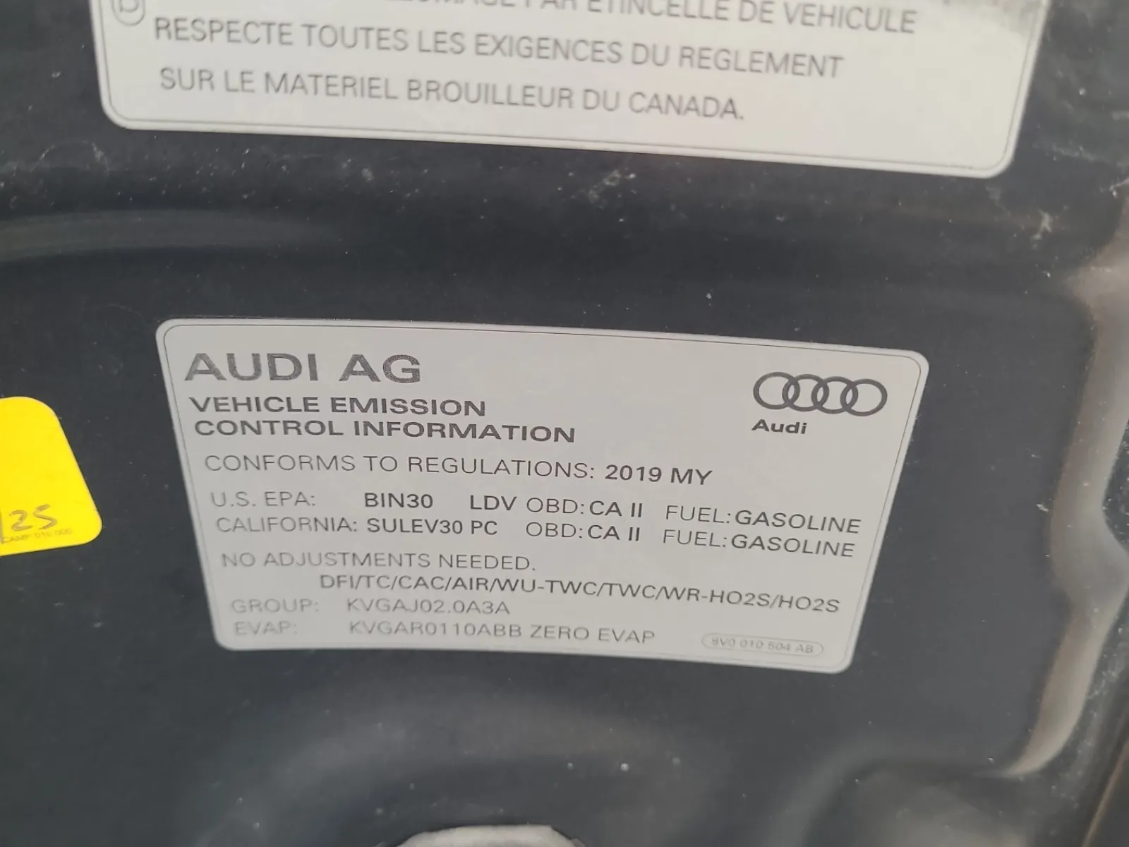 Emission Sticker Photo