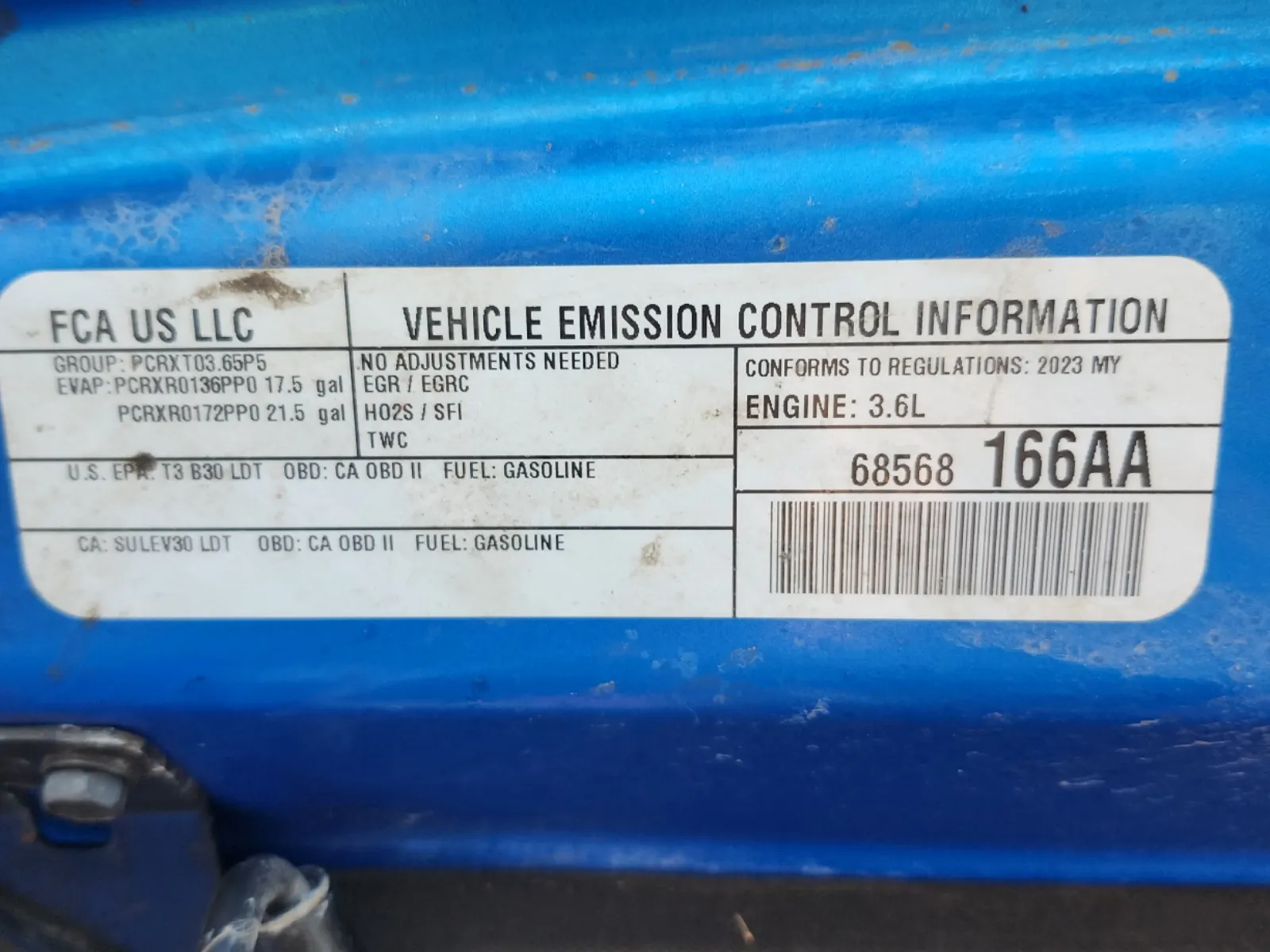 Emission Sticker Photo