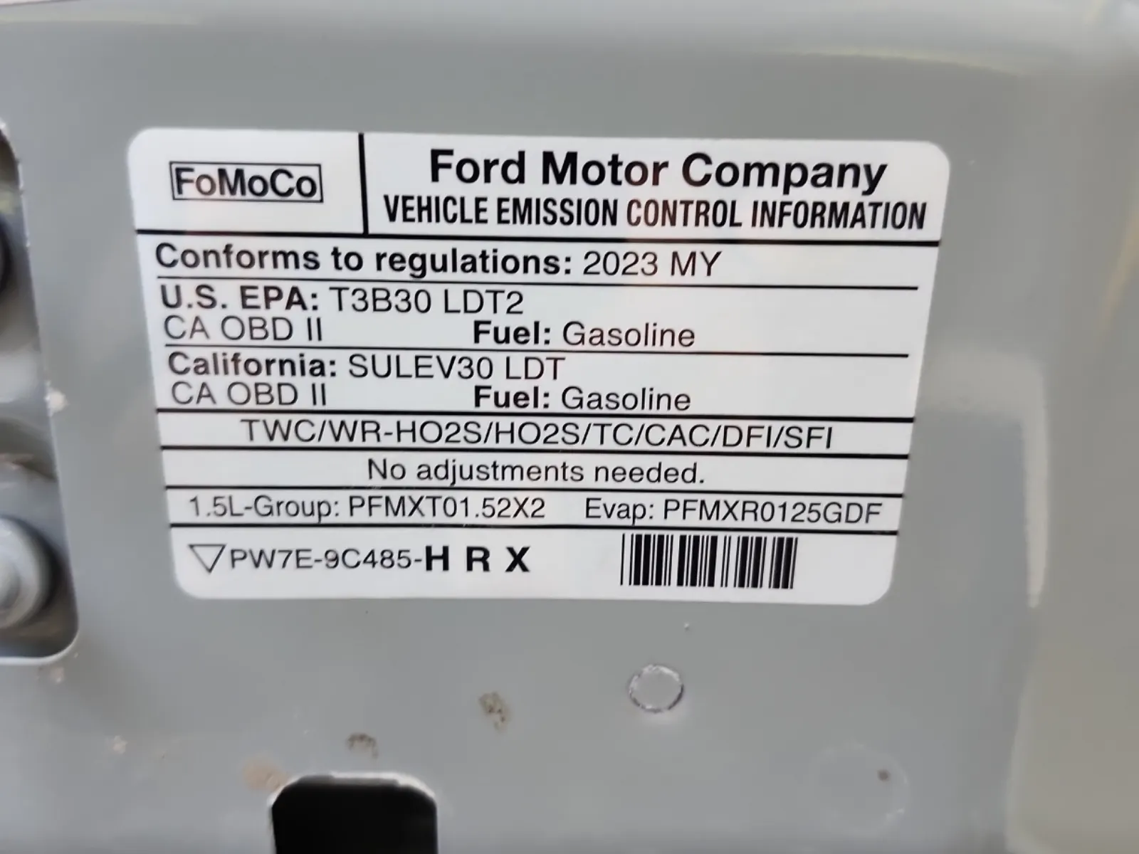 Emission Sticker Photo