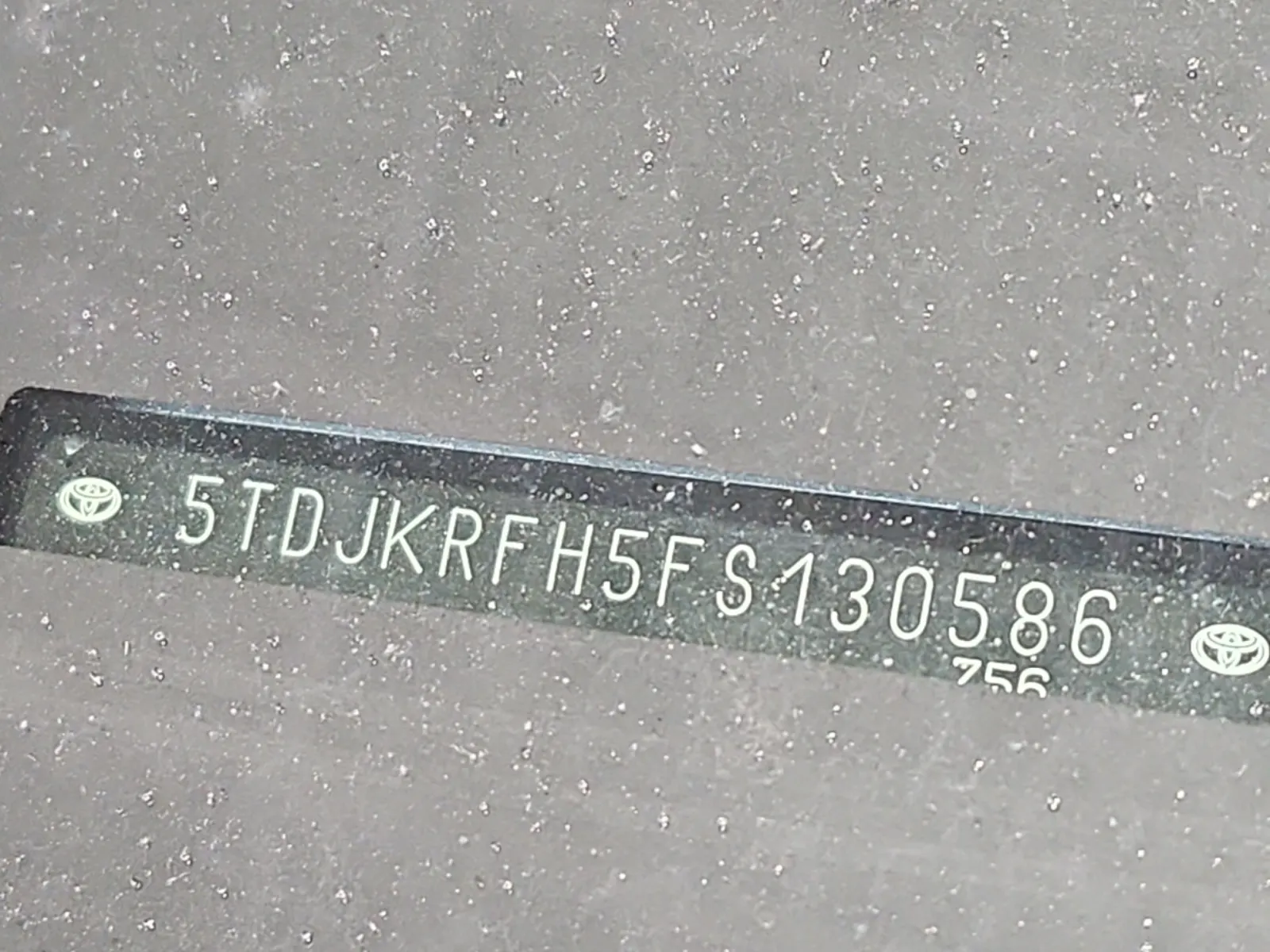 Dash VIN Plate Photo