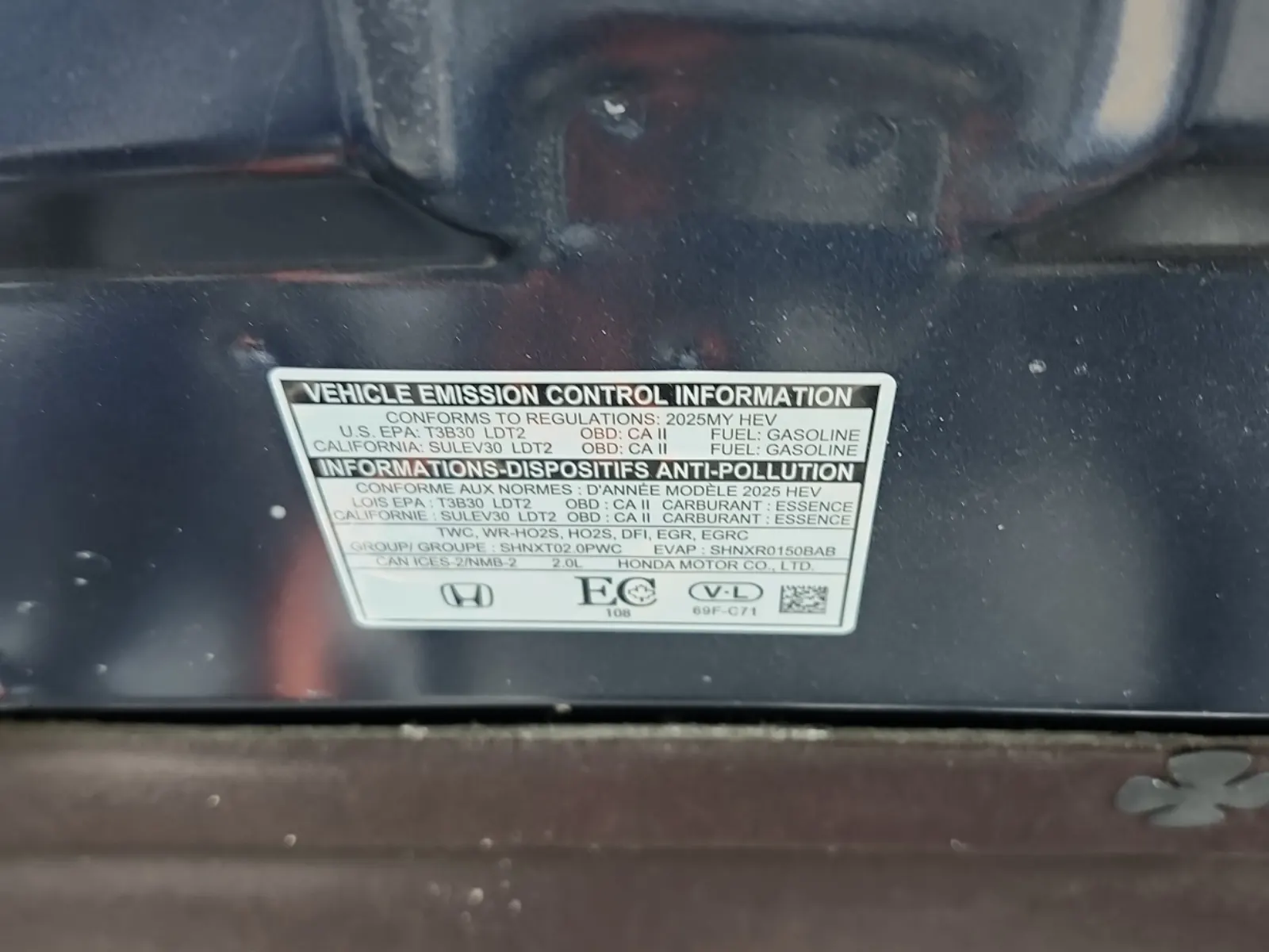 Emission Sticker Photo